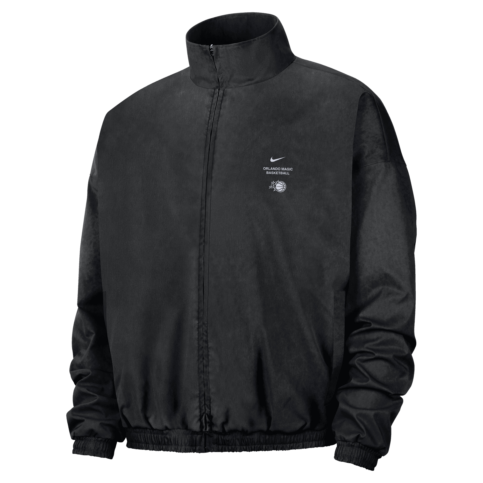 Men's Nike Black Orlando Magic 2026/27 Standard Issue On-Court Game Theater Calm Full-Zip Jacket