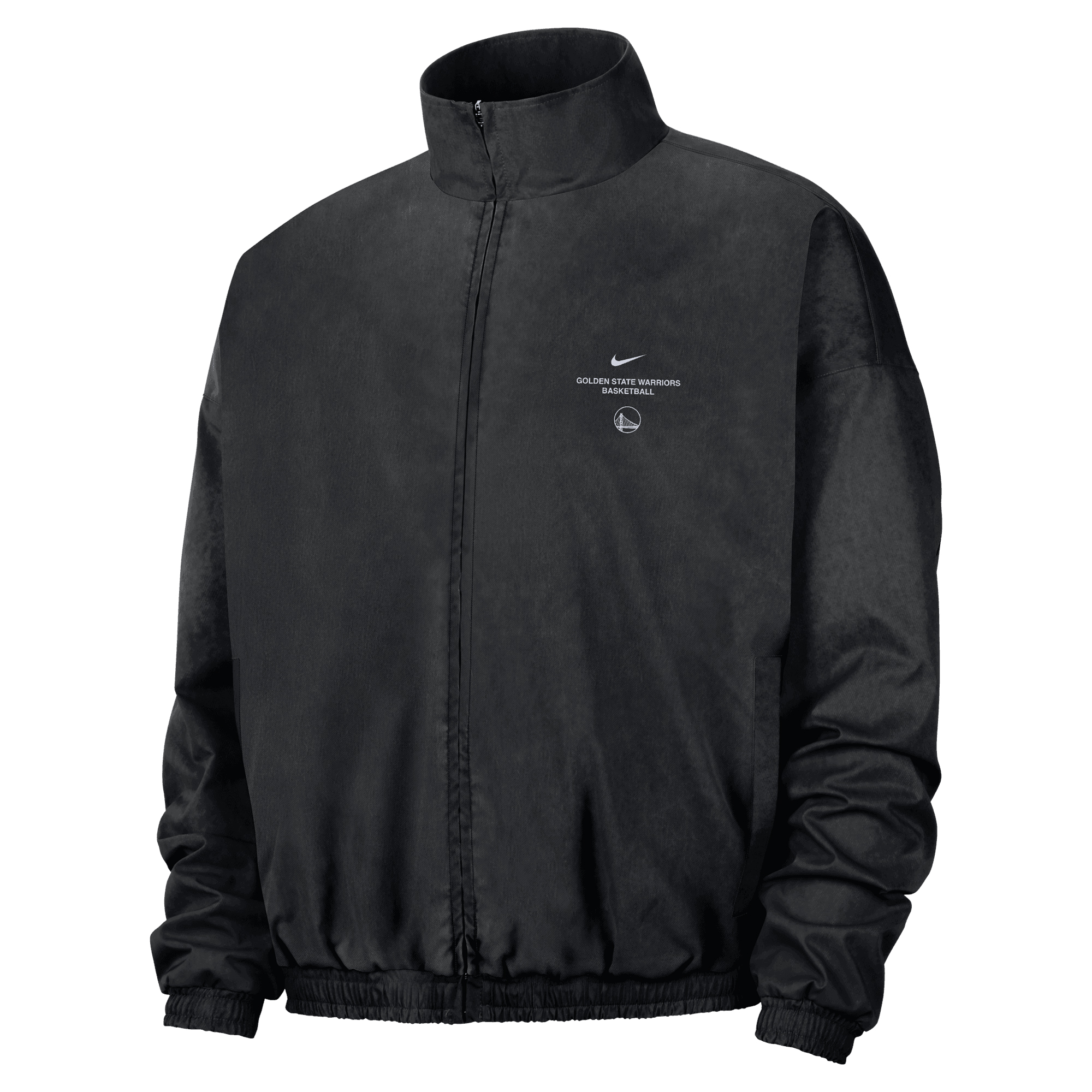 Men's Nike Black Golden State Warriors 2026/27 Standard Issue On-Court Game Theater Calm Full-Zip Jacket