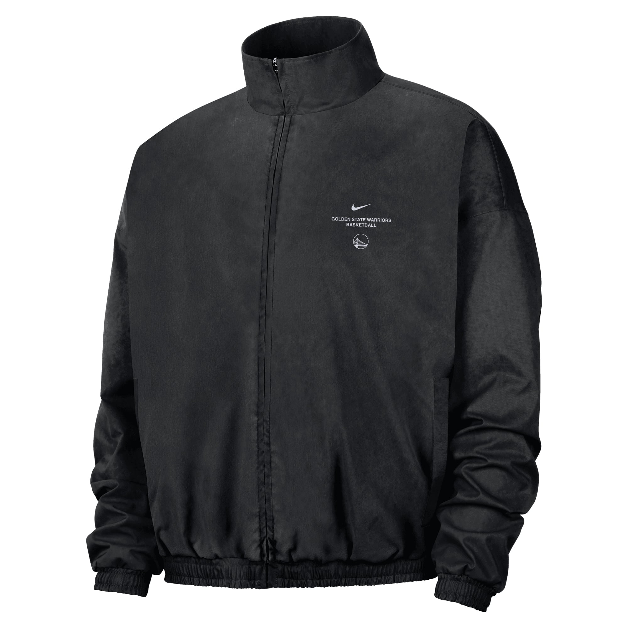 Men's Nike Black Golden State Warriors 2026/27 Standard Issue On-Court Game Theater Calm Full-Zip Jacket