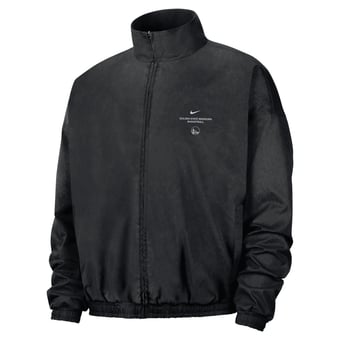 Men's Nike Black Golden State Warriors 2026/27 Standard Issue On-Court Game Theater Calm Full-Zip Jacket