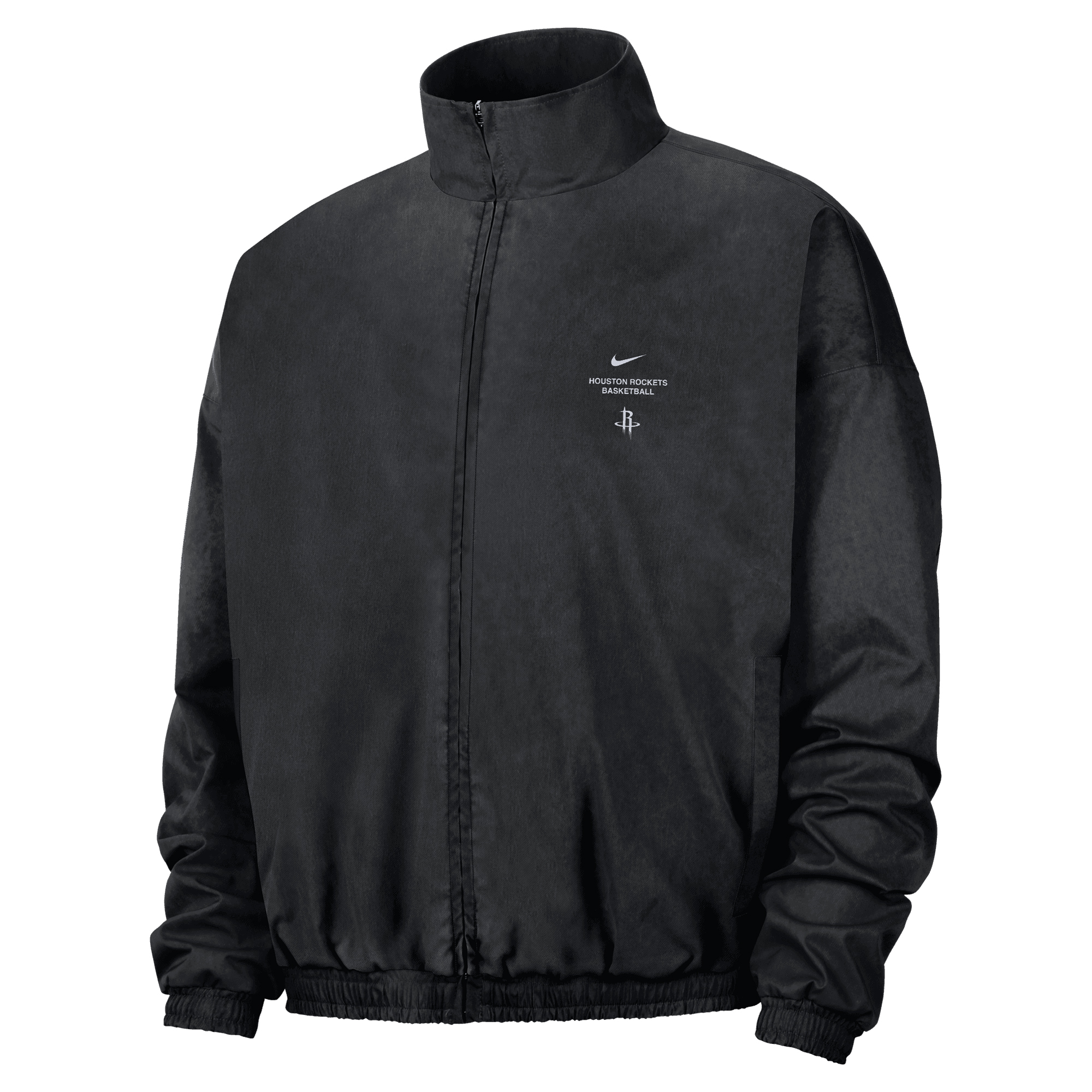 Men's Nike Black Houston Rockets 2026/27 Standard Issue On-Court Game Theater Calm Full-Zip Jacket