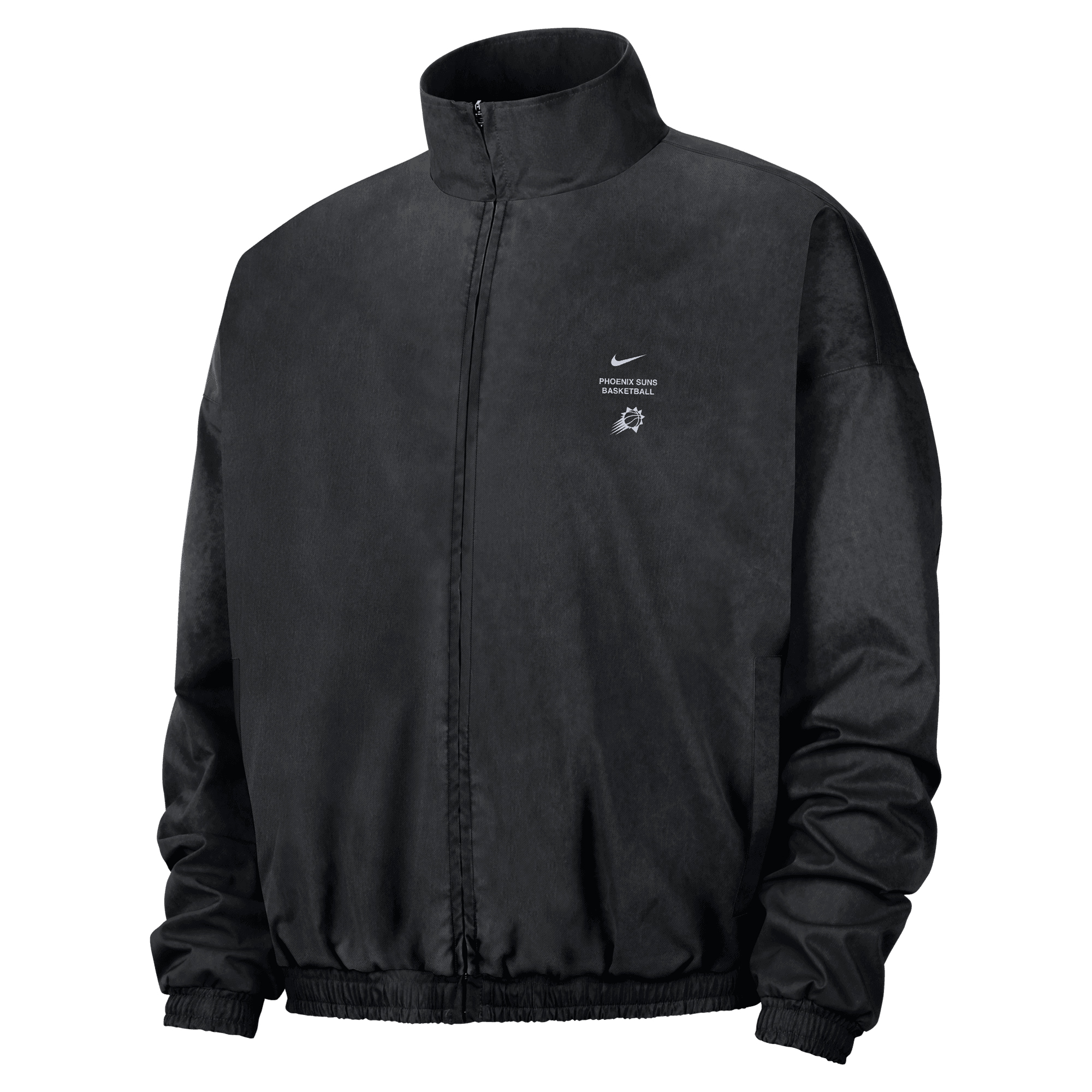 Men's Nike Black Phoenix Suns 2026/27 Standard Issue On-Court Game Theater Calm Full-Zip Jacket
