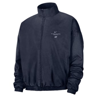 Men's Nike Navy Oklahoma City Thunder 2026/27 Standard Issue On-Court Game Theater Calm Full-Zip Jacket
