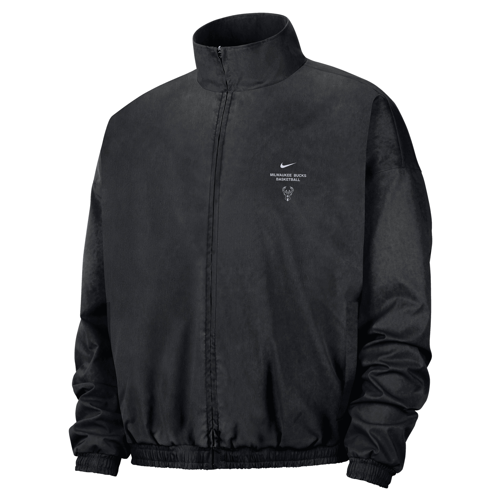 Nike Men's Black, Hunter Green Milwaukee Bucks 2026 Game Theather Calm On Court Anthem Jacket - Black, Hunter Green