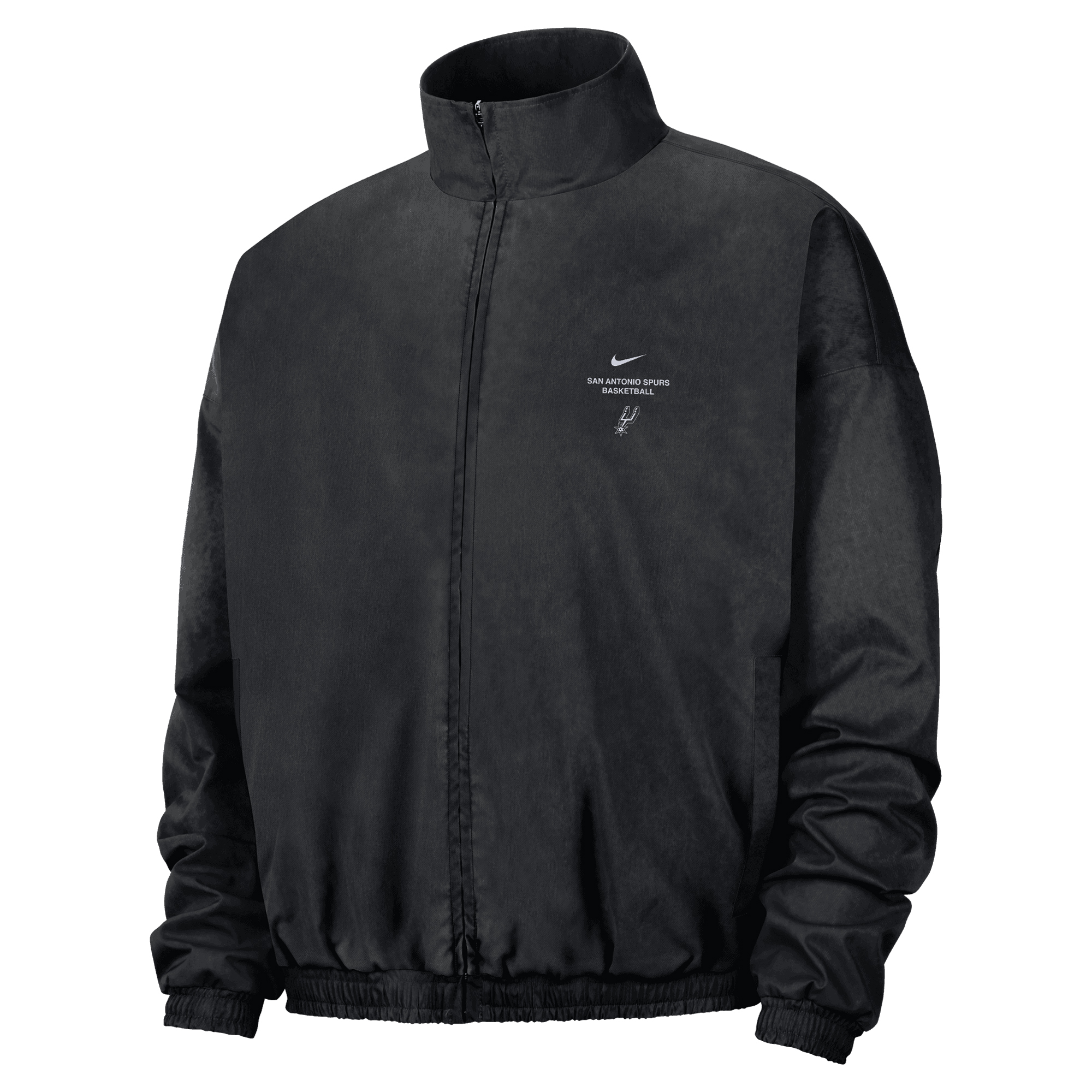 Men's Nike Black San Antonio Spurs 2026/27 Standard Issue On-Court Game Theater Calm Full-Zip Jacket