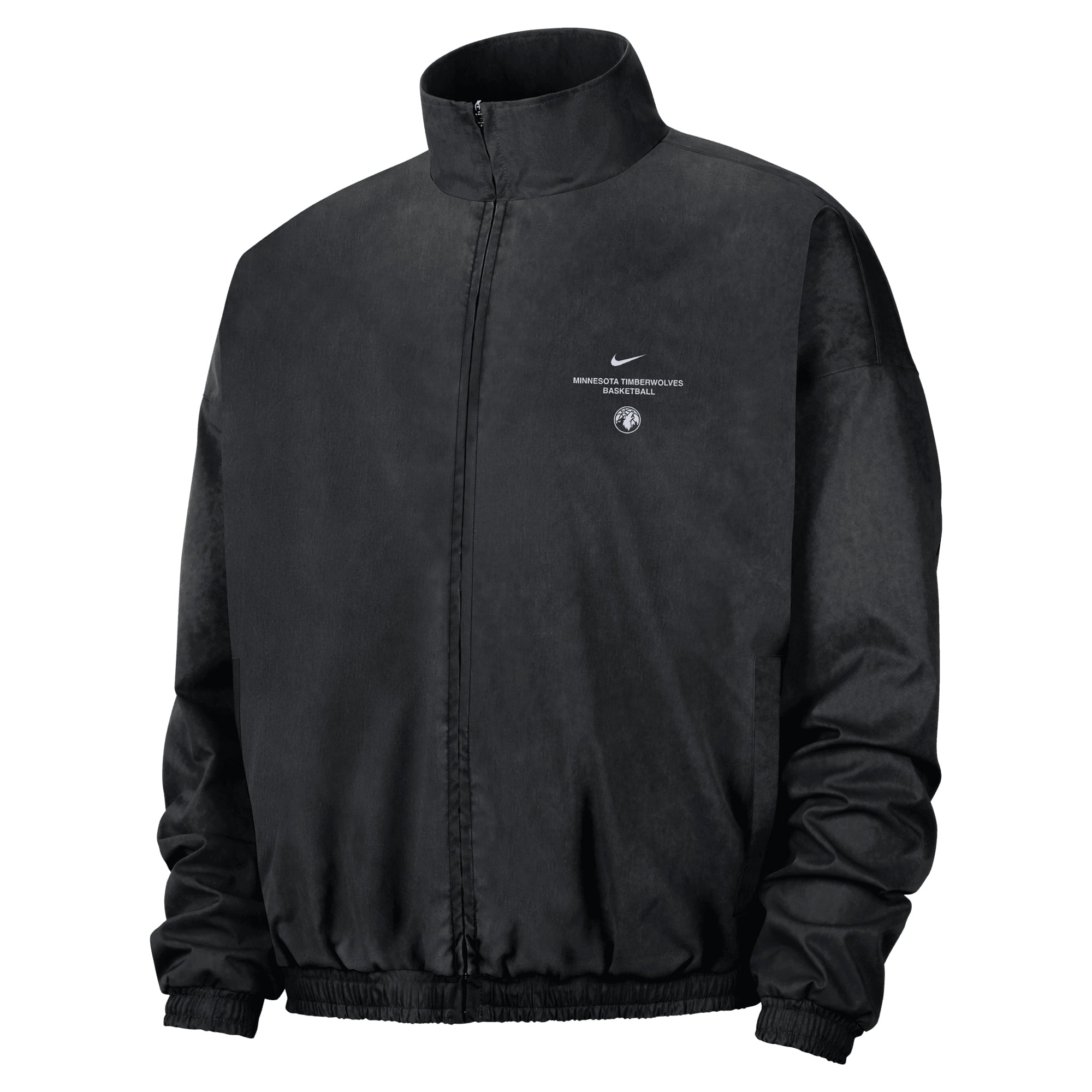 Men's Nike Black Minnesota Timberwolves 2026/27 Standard Issue On-Court Game Theater Calm Full-Zip Jacket