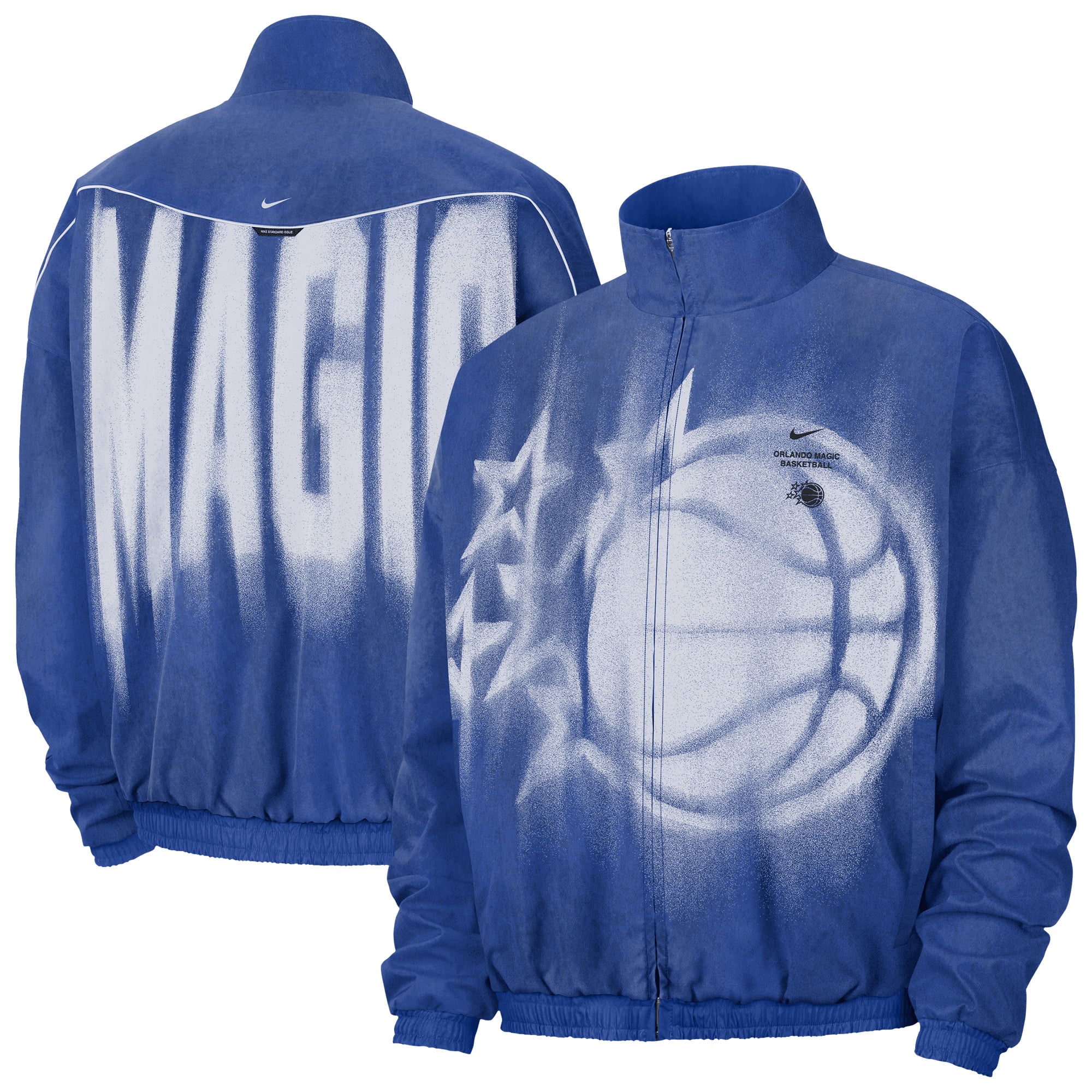 Men's Nike Blue Orlando Magic 2026/27 Standard Issue On-Court Game Theater Loud Full-Zip Jacket