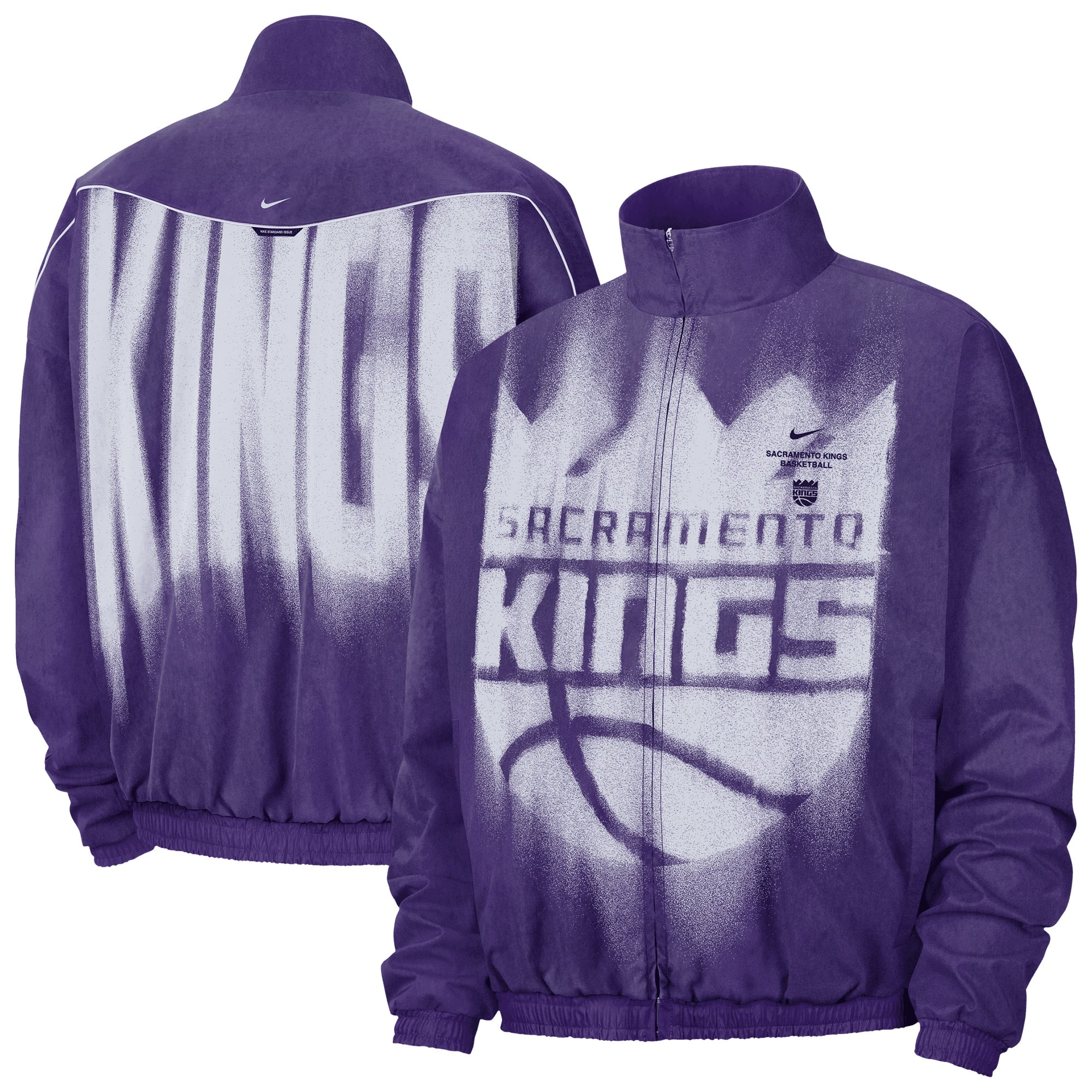 Nike Men's Purple, White Sacramento Kings 2026 Game Theather Loud On Court Anthem Jacket - Purple, White