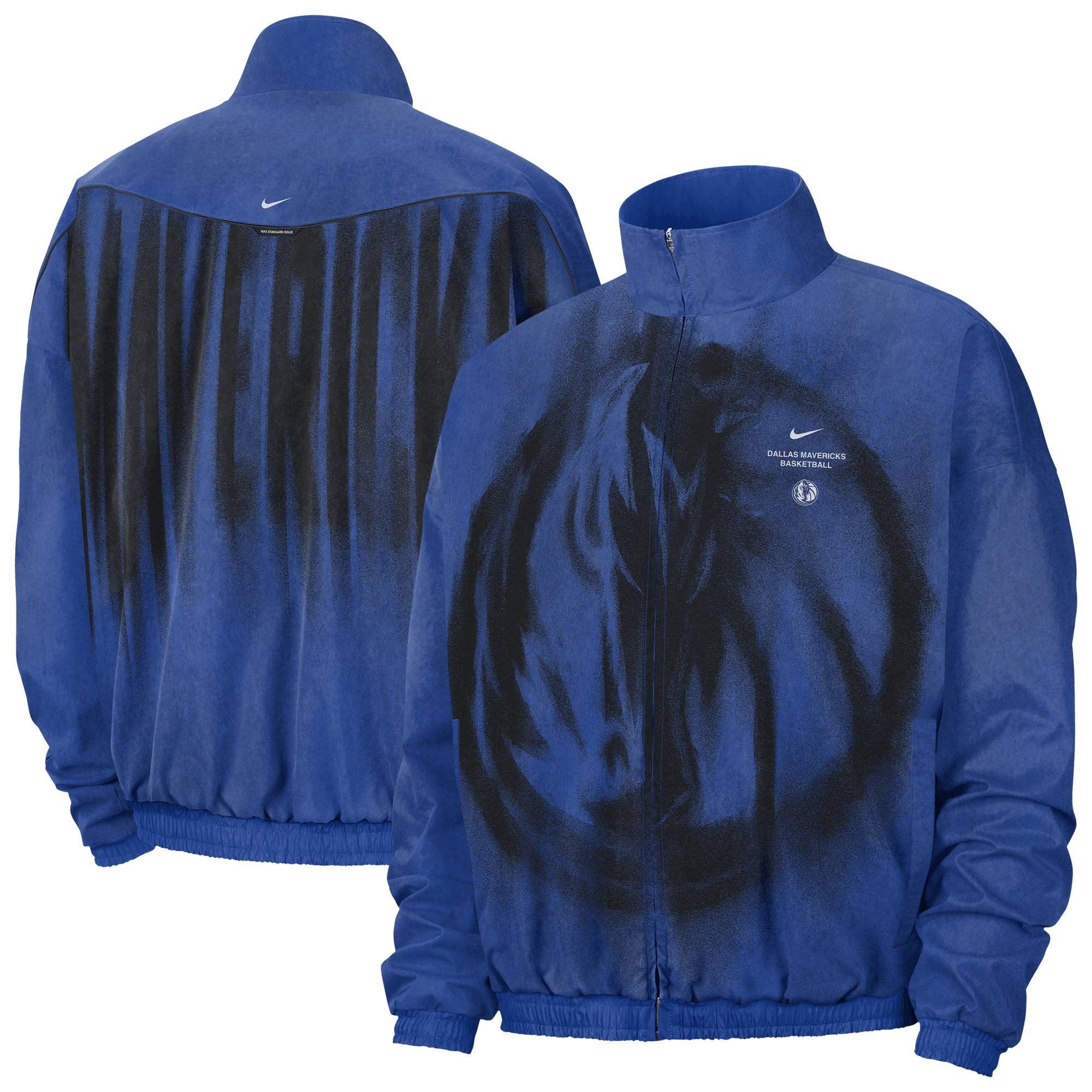 Men's Nike Blue Dallas Mavericks 2026/27 Standard Issue On-Court Game Theater Loud Full-Zip Jacket