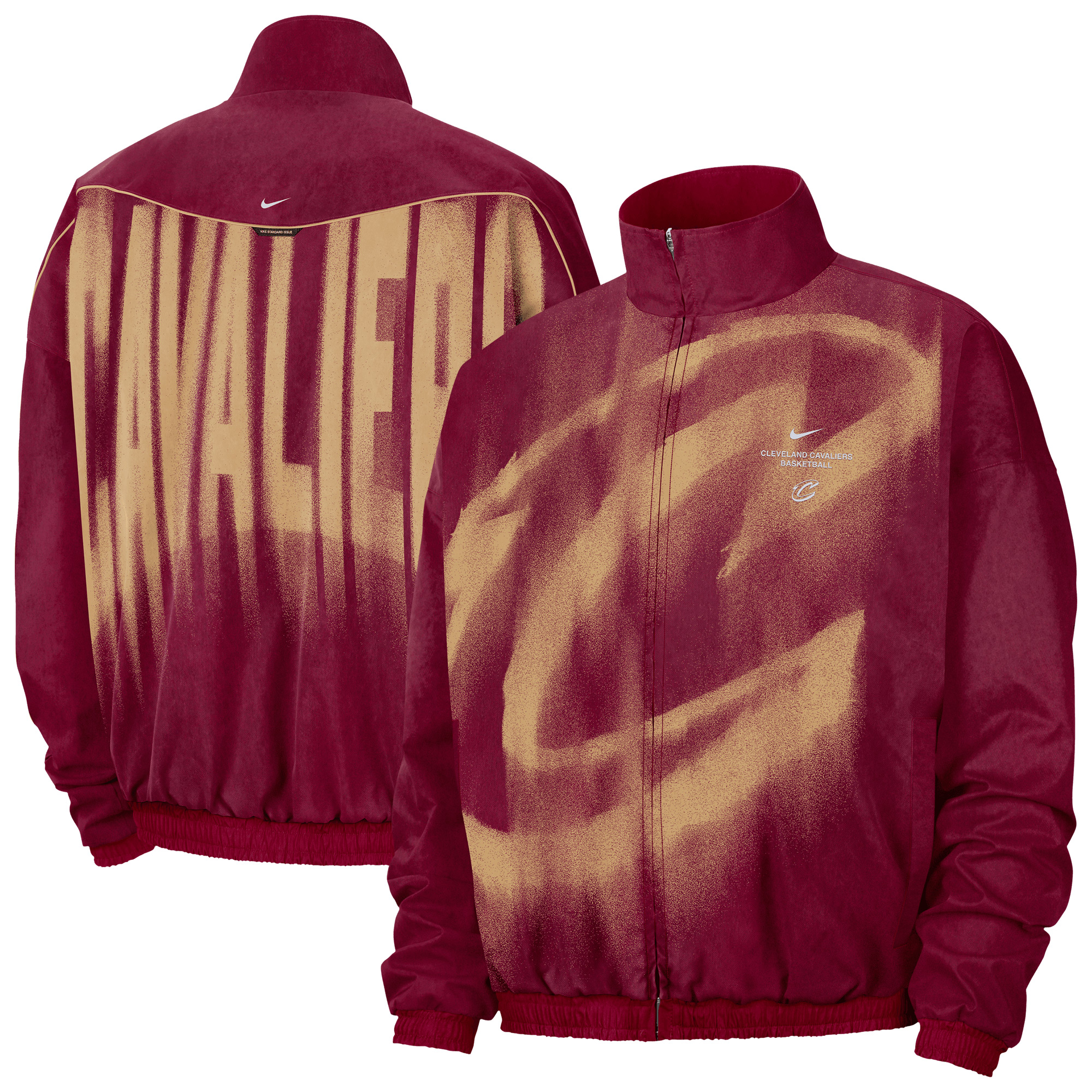Men's Nike Wine Cleveland Cavaliers 2026/27 Standard Issue On-Court Game Theater Loud Full-Zip Jacket