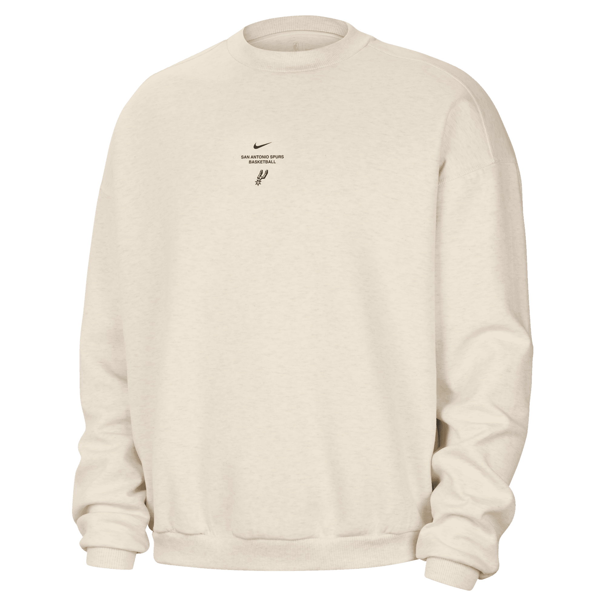 Nike Adult San Antonio Spurs Worn With Obsession Standard Issue Stretch Crew Sweatshirt, Men's, XL, White