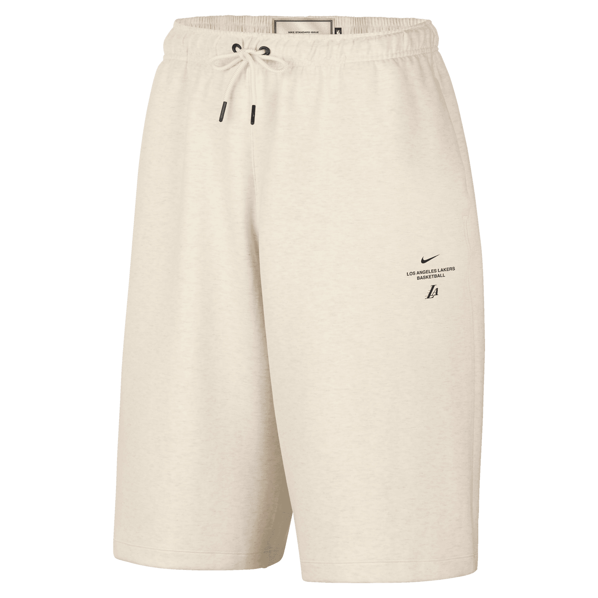 Men's Nike Oatmeal Los Angeles Lakers 2026/27 Standard Issue Stretch Oversized Shorts
