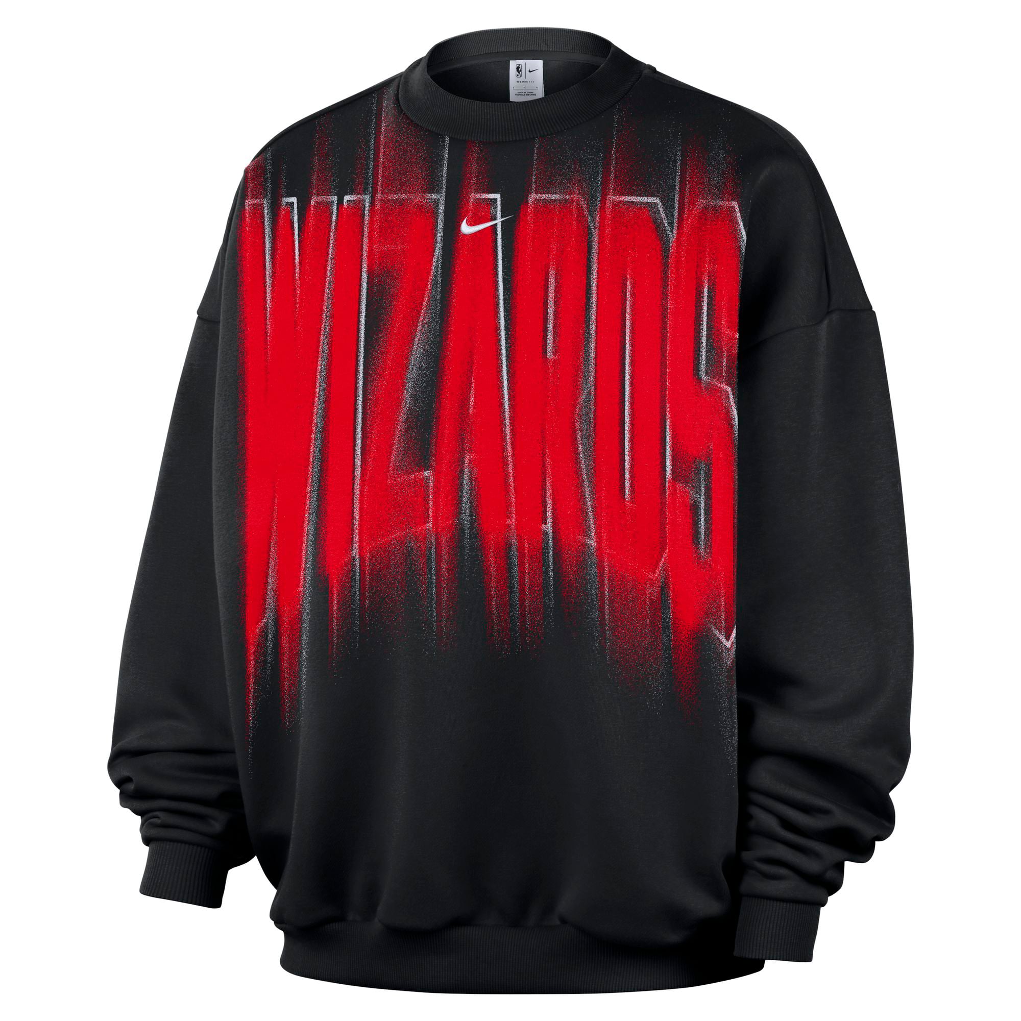 Men's Nike Black Washington Wizards 2026/27 Standard Issue Team Fleece Pullover Sweatshirt