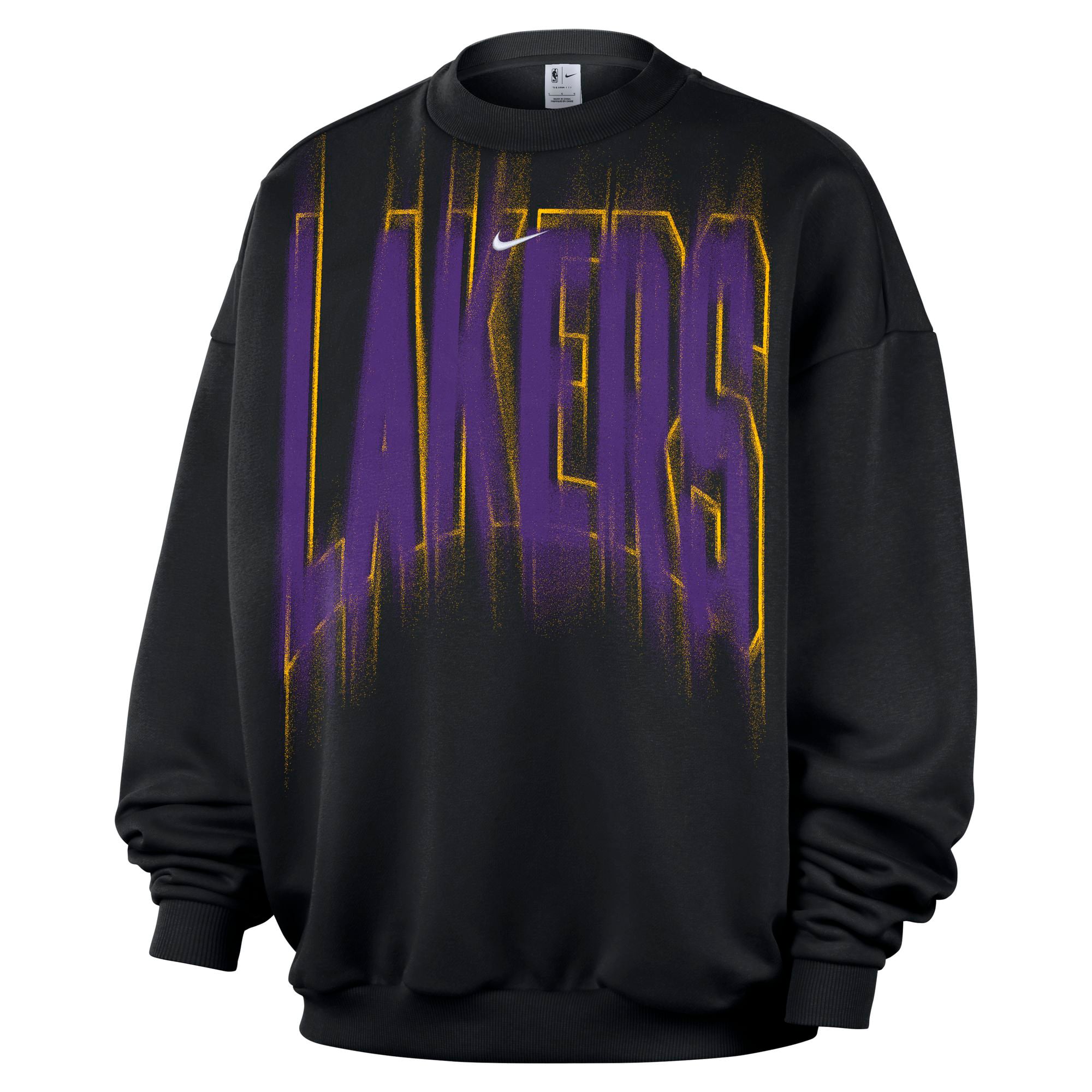 Men's Nike Black Los Angeles Lakers 2026/27 Standard Issue Team Fleece Pullover Sweatshirt