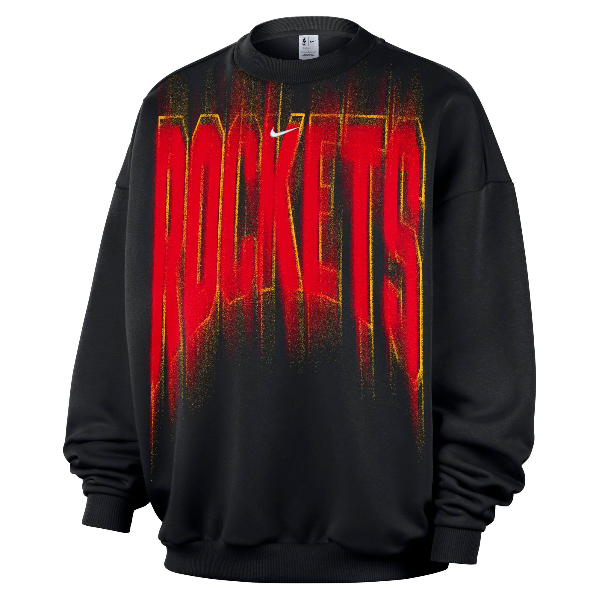 Men's Nike Black Houston Rockets 2026/27 Standard Issue Team Fleece Pullover Sweatshirt