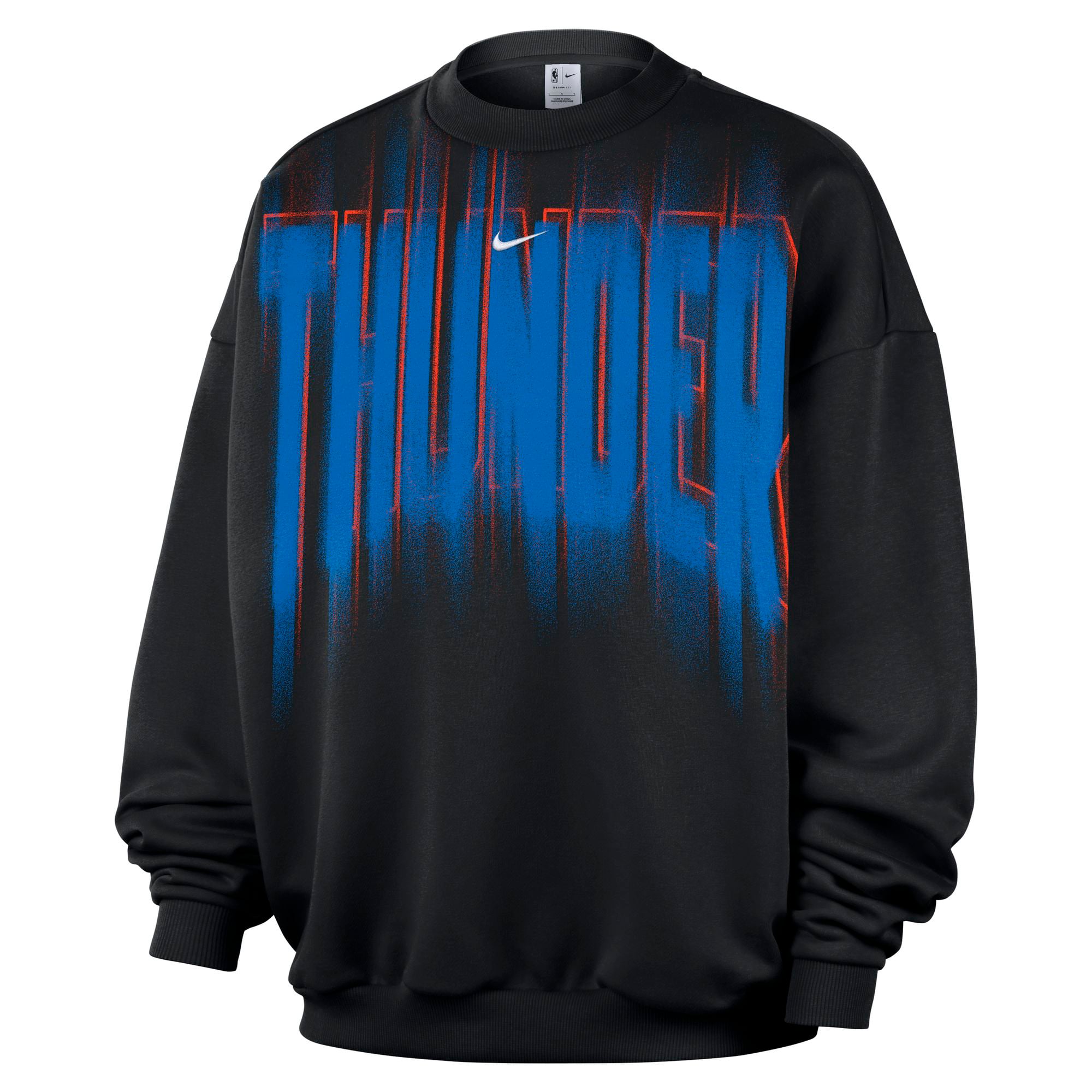 Men's Nike Black Oklahoma City Thunder 2026/27 Standard Issue Team Fleece Pullover Sweatshirt