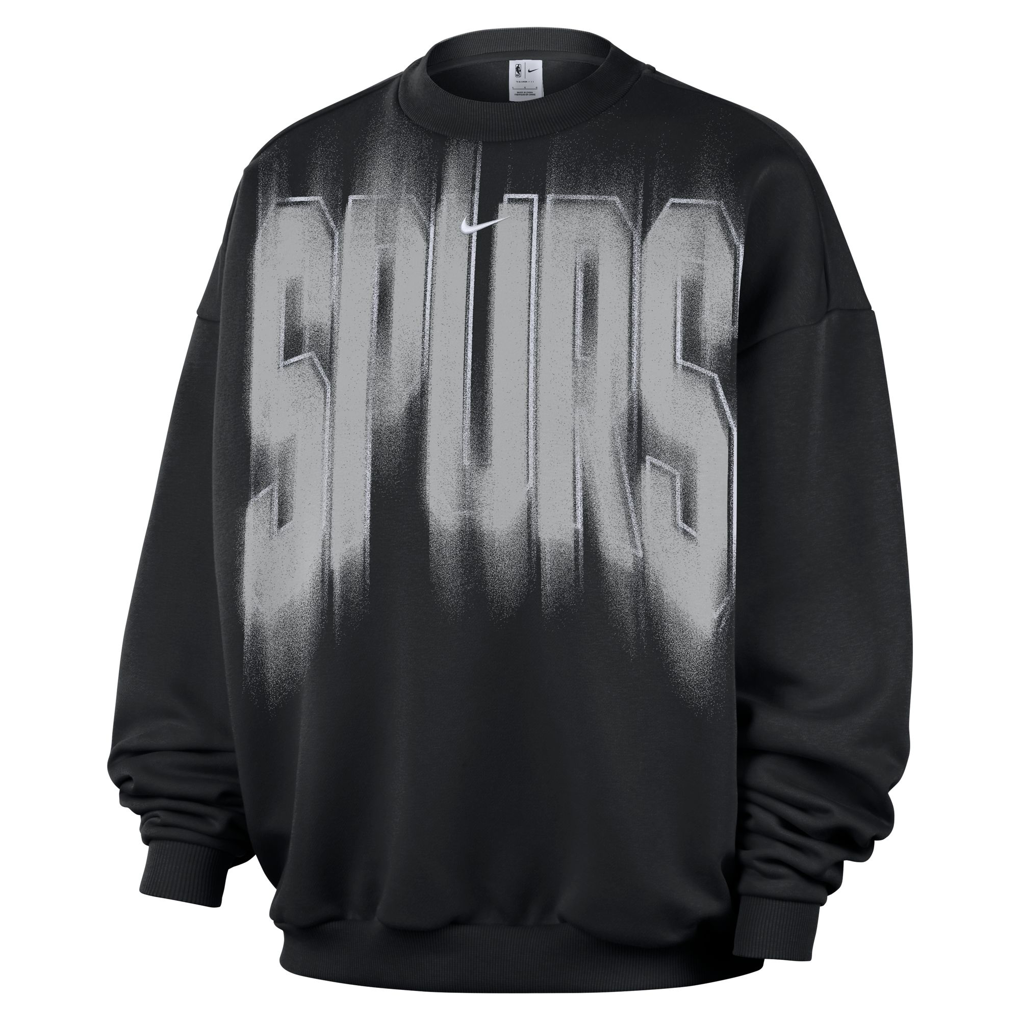 Men's Nike Black San Antonio Spurs 2026/27 Standard Issue Team Fleece Pullover Sweatshirt