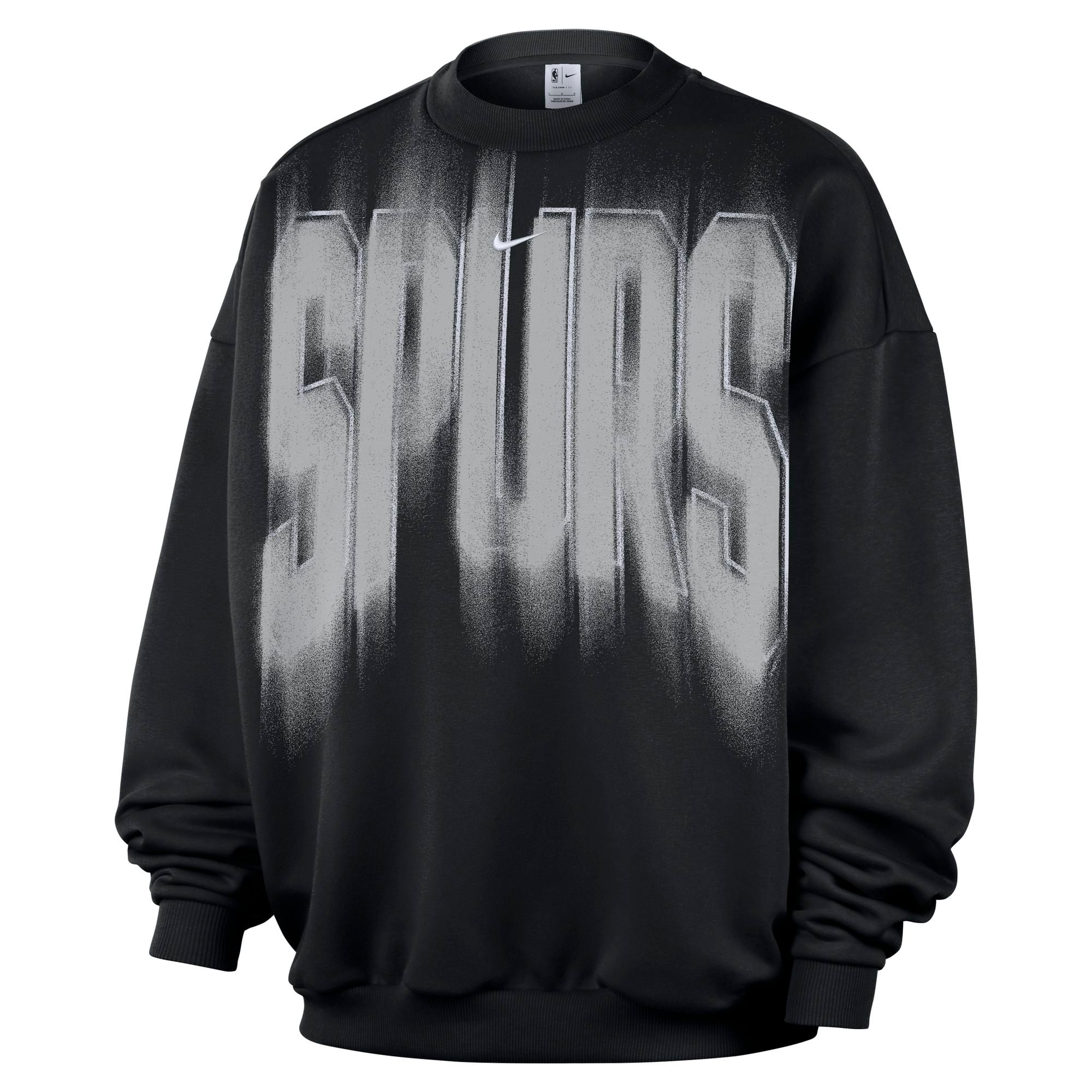 Men's Nike Black San Antonio Spurs 2026/27 Standard Issue Team Fleece Pullover Sweatshirt