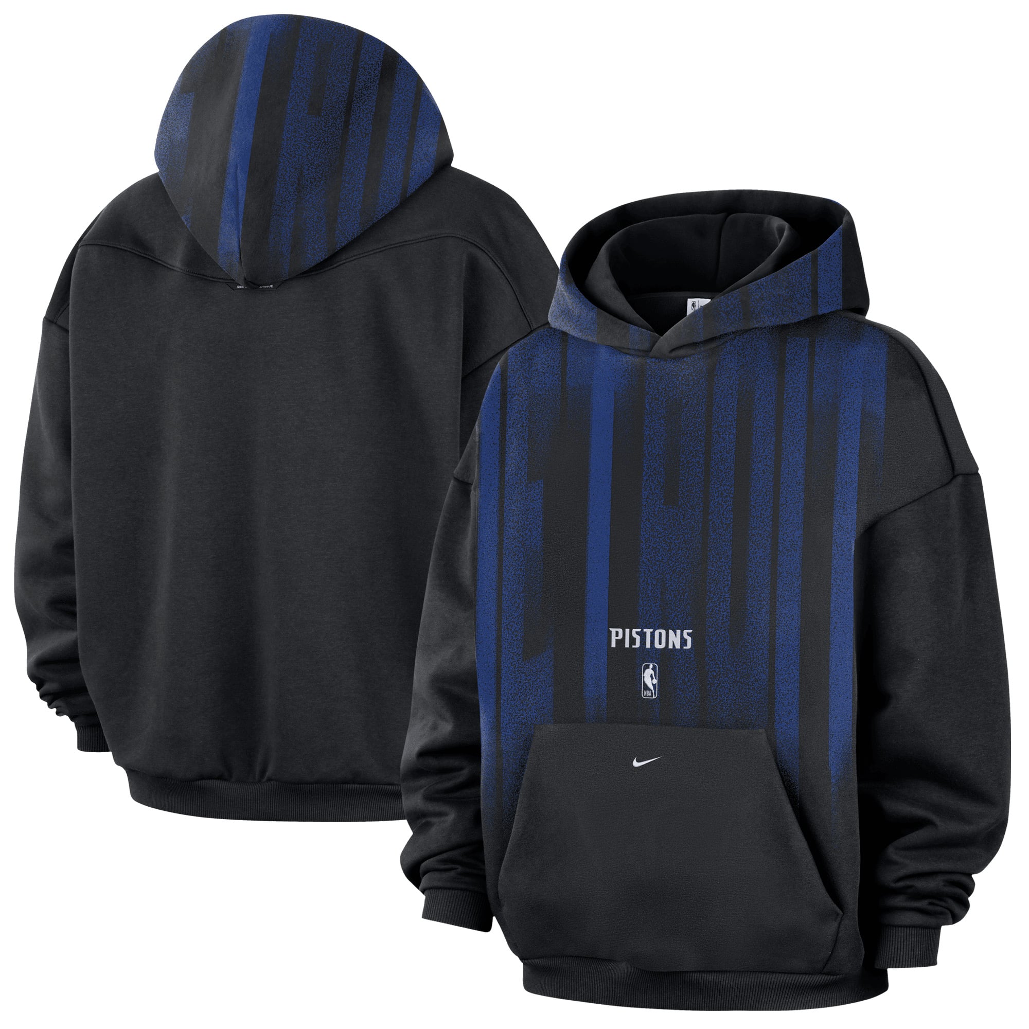 Men's Nike Black Detroit Pistons 2026/27 Standard Issue Game Theater Team Fleece Hoodie