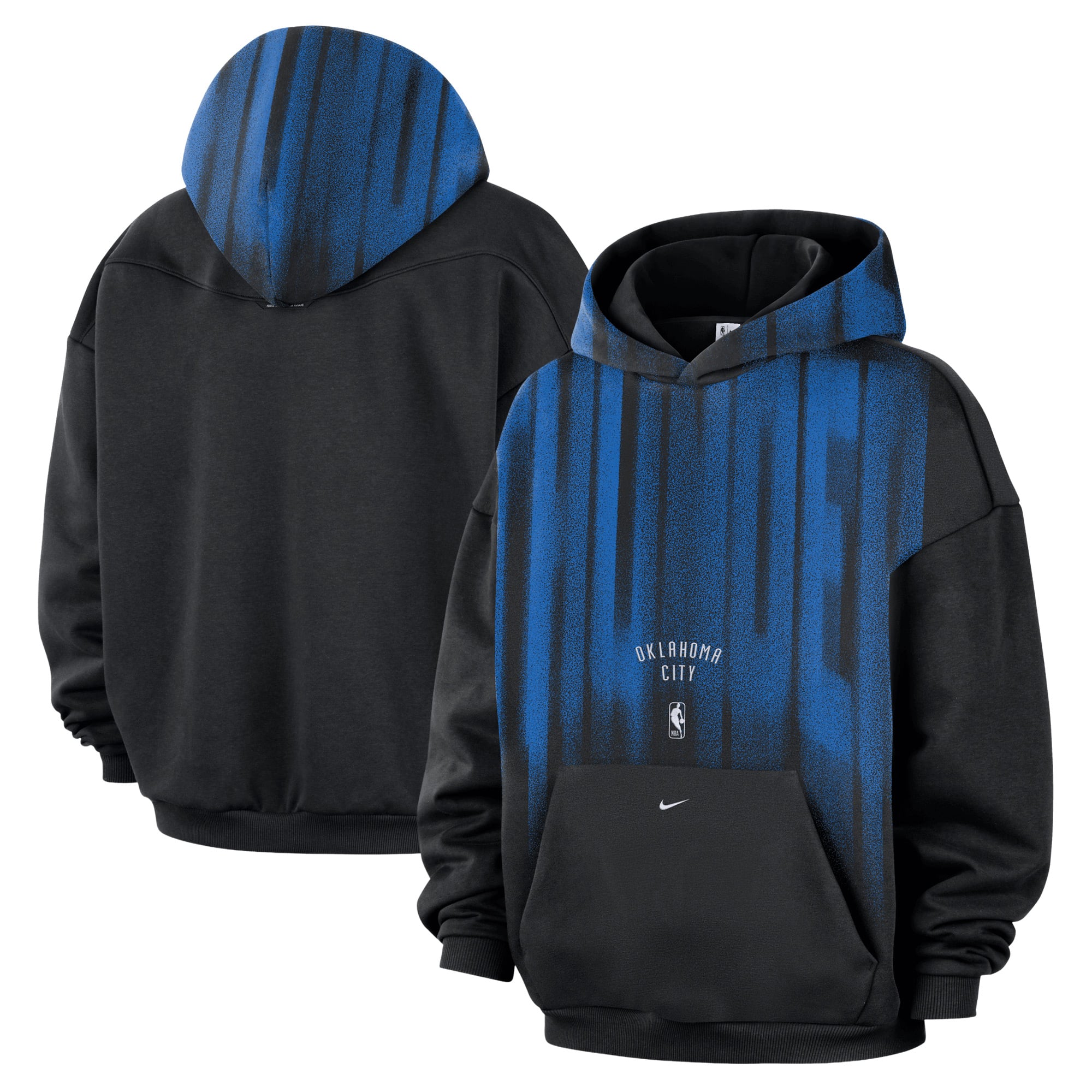 Men's Nike Black Oklahoma City Thunder 2026/27 Standard Issue Game Theater Team Fleece Hoodie