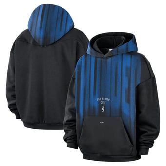 Men's Nike Black Oklahoma City Thunder 2026/27 Standard Issue Game Theater Team Fleece Hoodie