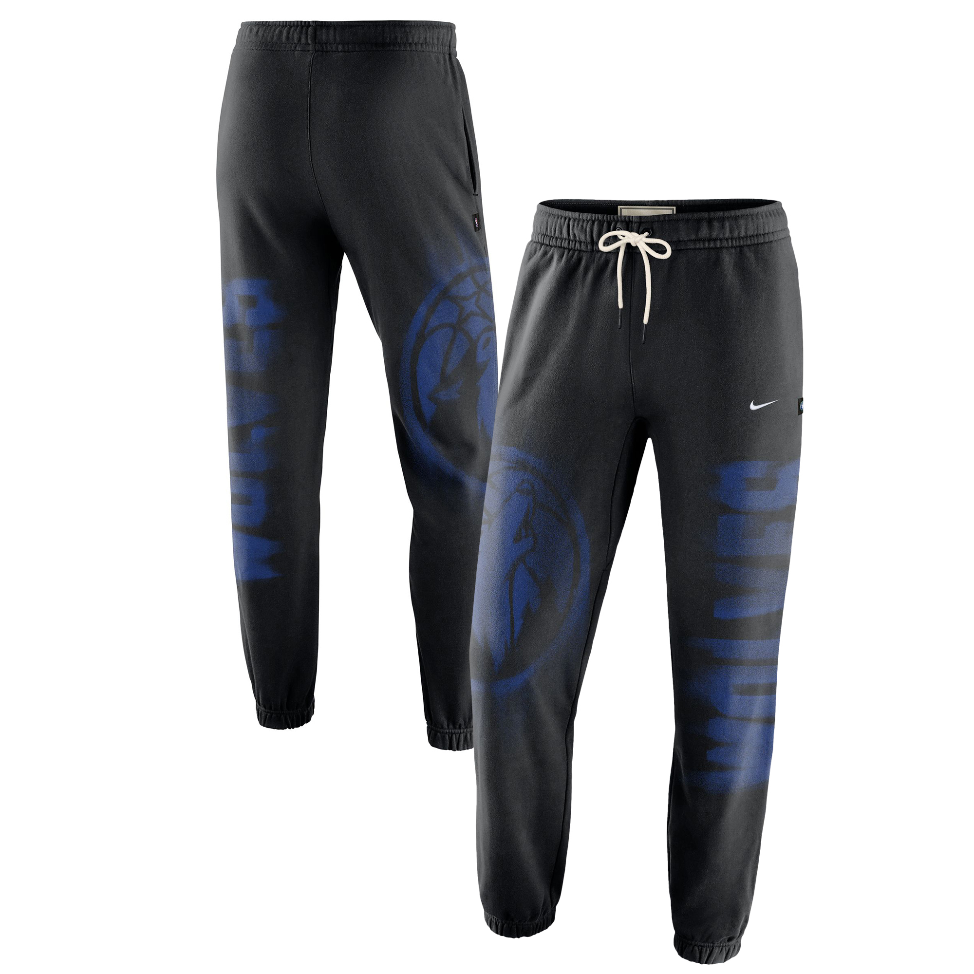 Nike Men's Minnesota Timberwolves Standard Issue Therma-FIT Fleece Basketball Pants in Black | IQ1514-010