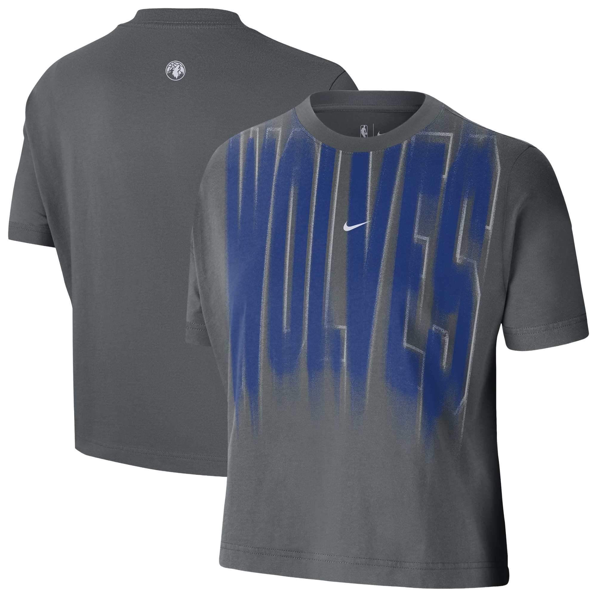 Women's Nike Gray Minnesota Timberwolves 2026/27 Standard Issue Game Theater Team Anthem T-Shirt
