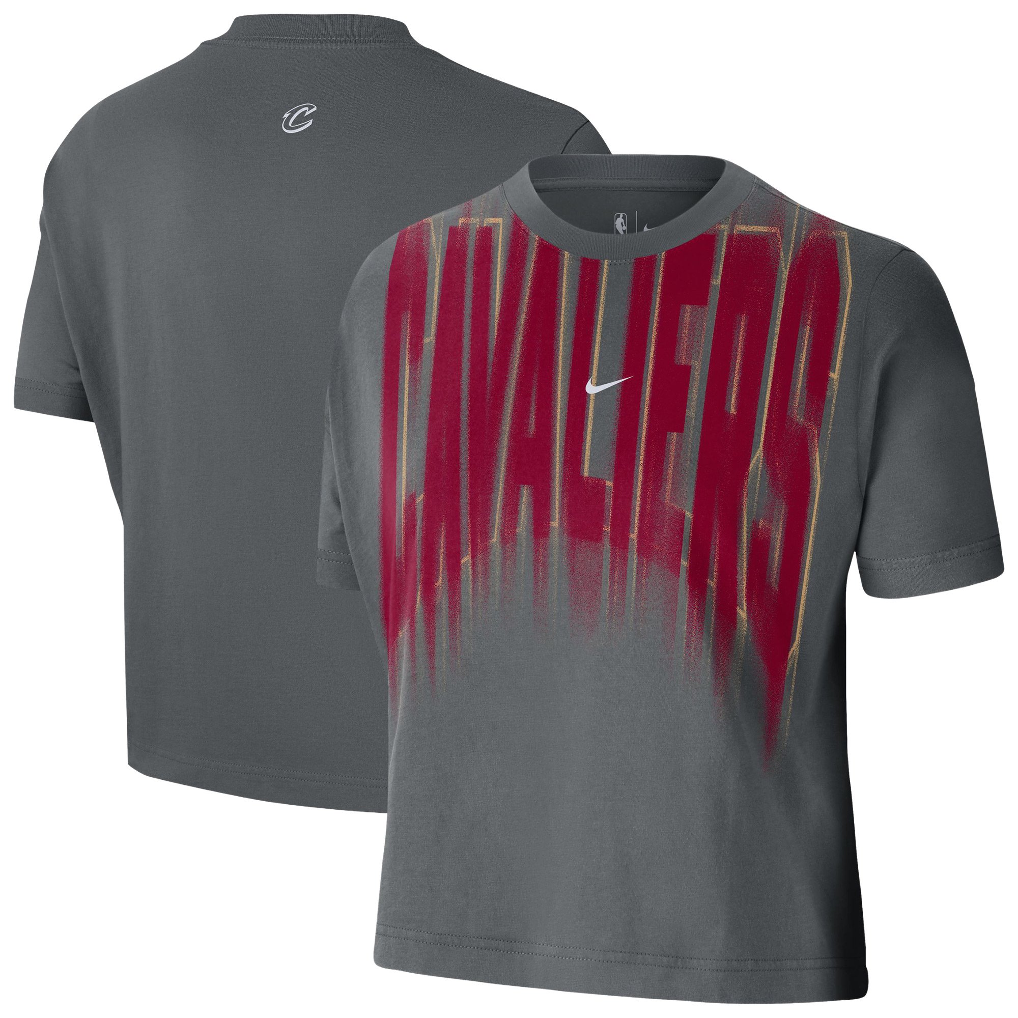 Women's Nike Gray Cleveland Cavaliers 2026/27 Standard Issue Game Theater Team Anthem T-Shirt