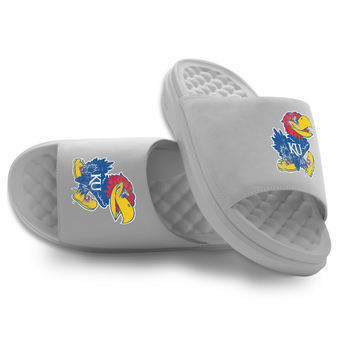 Unisex ISlide Kansas Jayhawks Pixeled Distressed Motive Slide Sandals