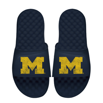 Unisex ISlide Michigan Wolverines Pixeled Motive Slide Sandals