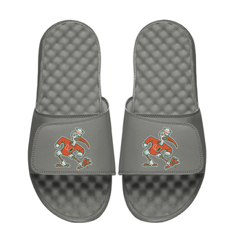Unisex ISlide Miami Hurricanes Pixeled Motive Slide Sandals