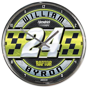 WinCraft William Byron 12'' Chrome Wall Clock