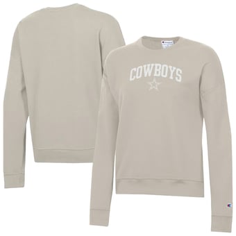 Women's Champion  Beige Dallas Cowboys Powerblend Cocoa Butter Fleece Sweatshirt