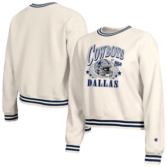 Women's Champion  Cream Dallas Cowboys Reverse Weave Fleece Sweatshirt