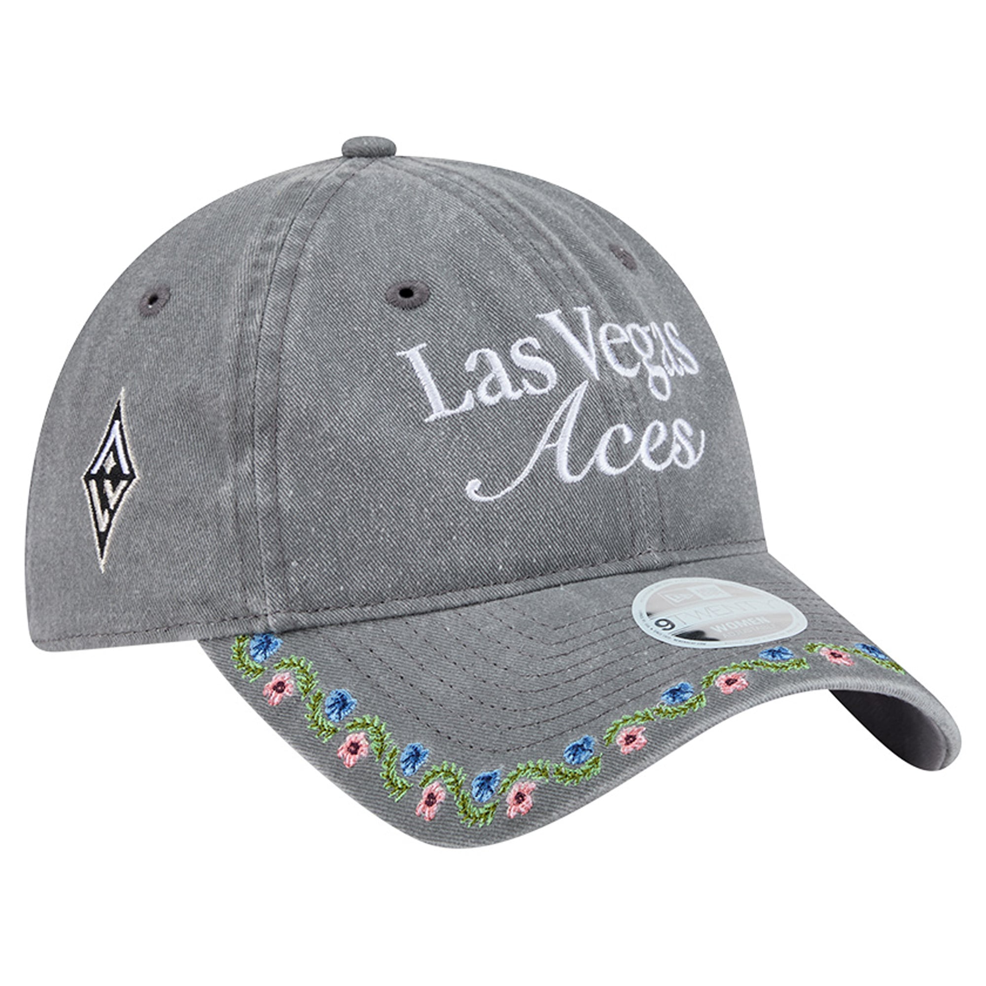 Women's New Era Gray Las Vegas Aces Floral Casual Classic Adjustable Hat