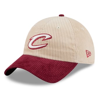 Men's New Era Cream/Wine Cleveland Cavaliers Tonal Corduroy Casual Classic Adjustable Hat