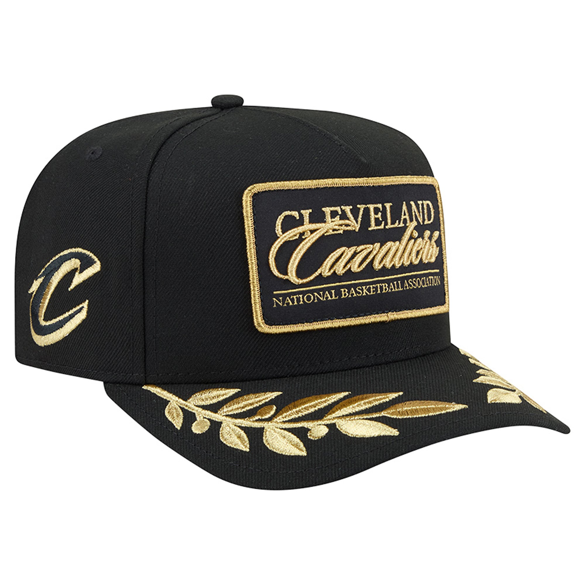 Men's New Era Black Cleveland Cavaliers Golden 9FIFTY Snapback Hat