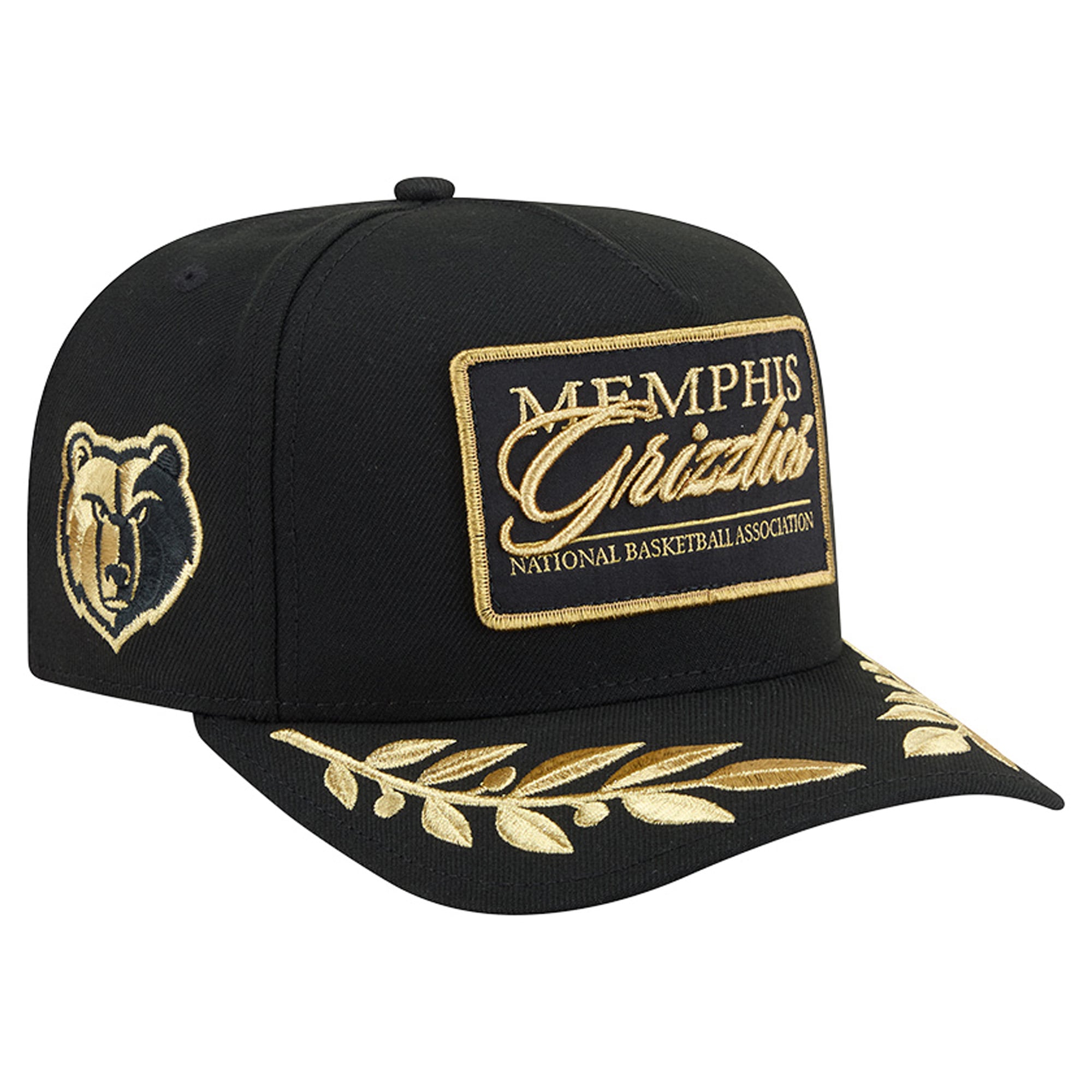 Men's New Era  Black Memphis Grizzlies Golden 9FIFTY Snapback Hat