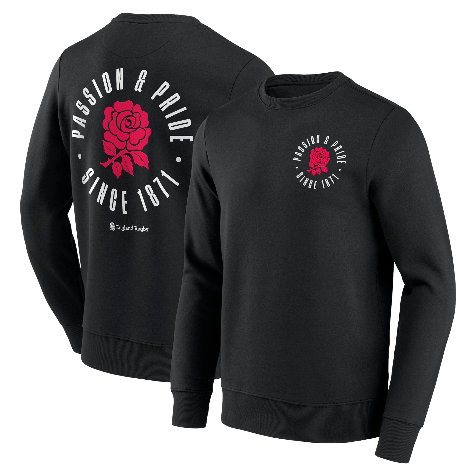 Felpa grafica England Rugby Passion and Pride - Nera