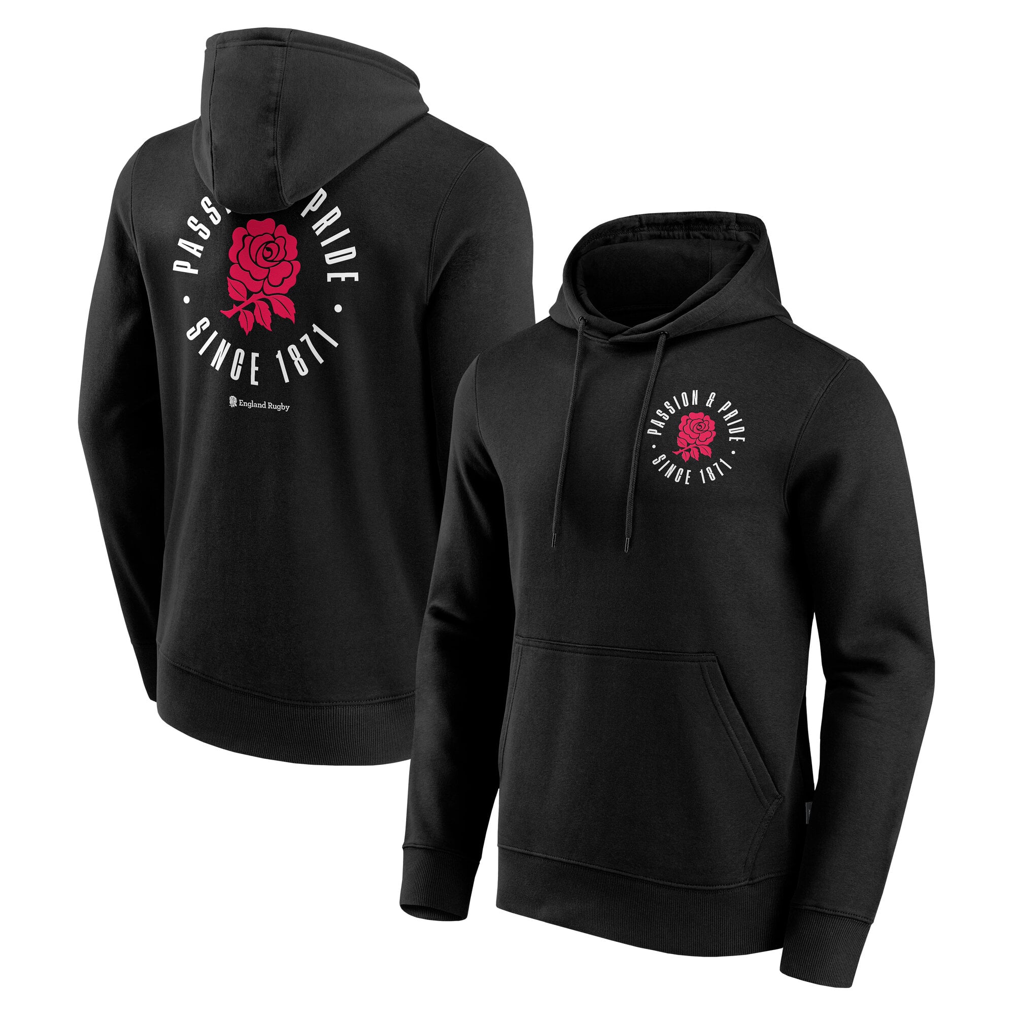 Felpa con cappuccio grafica England Rugby Passion and Pride - Nera