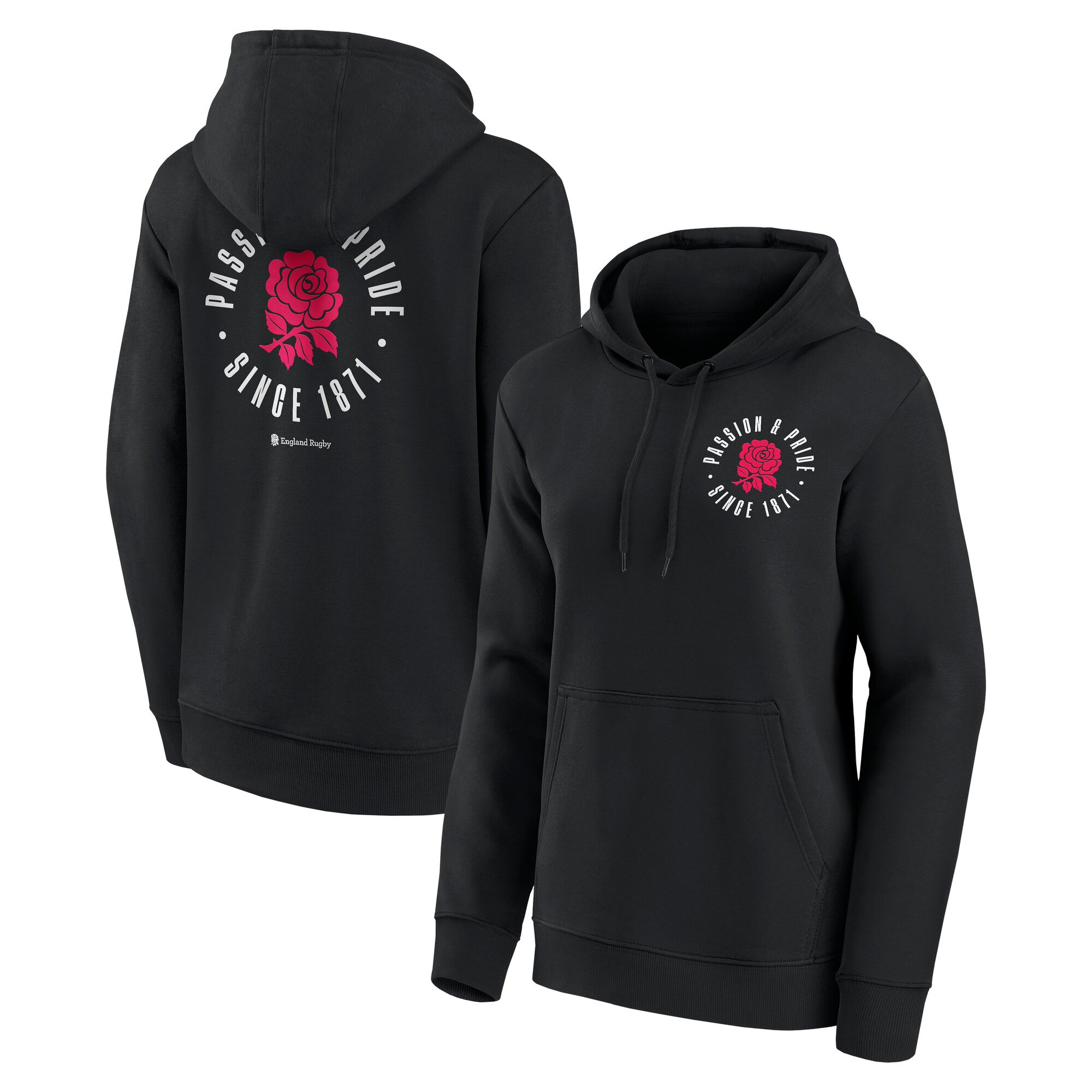 Felpa con cappuccio grafica England Rugby Passion and Pride - Nera - Donna
