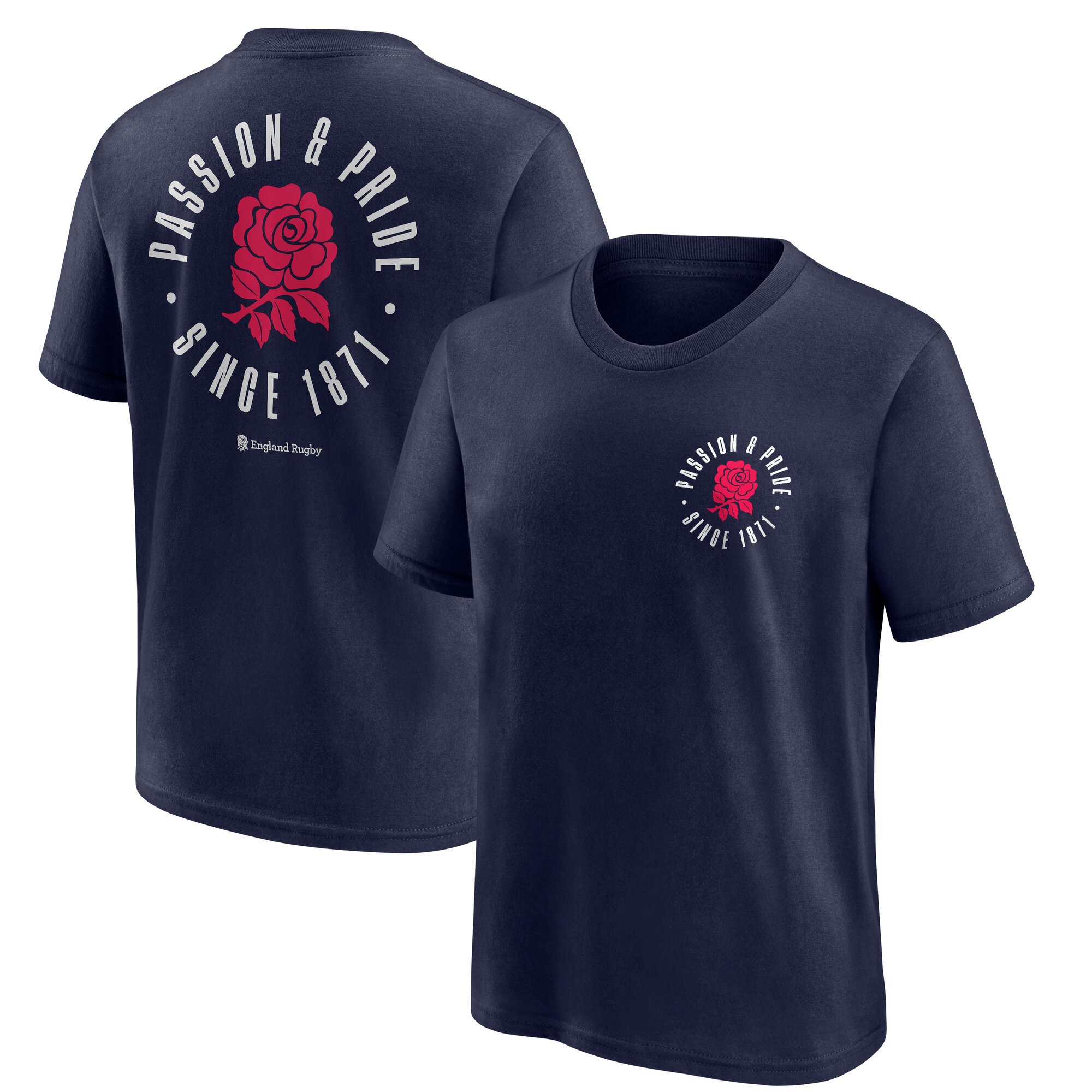 T-shirt grafica England Rugby Passion and Pride - Blu navy - Junior