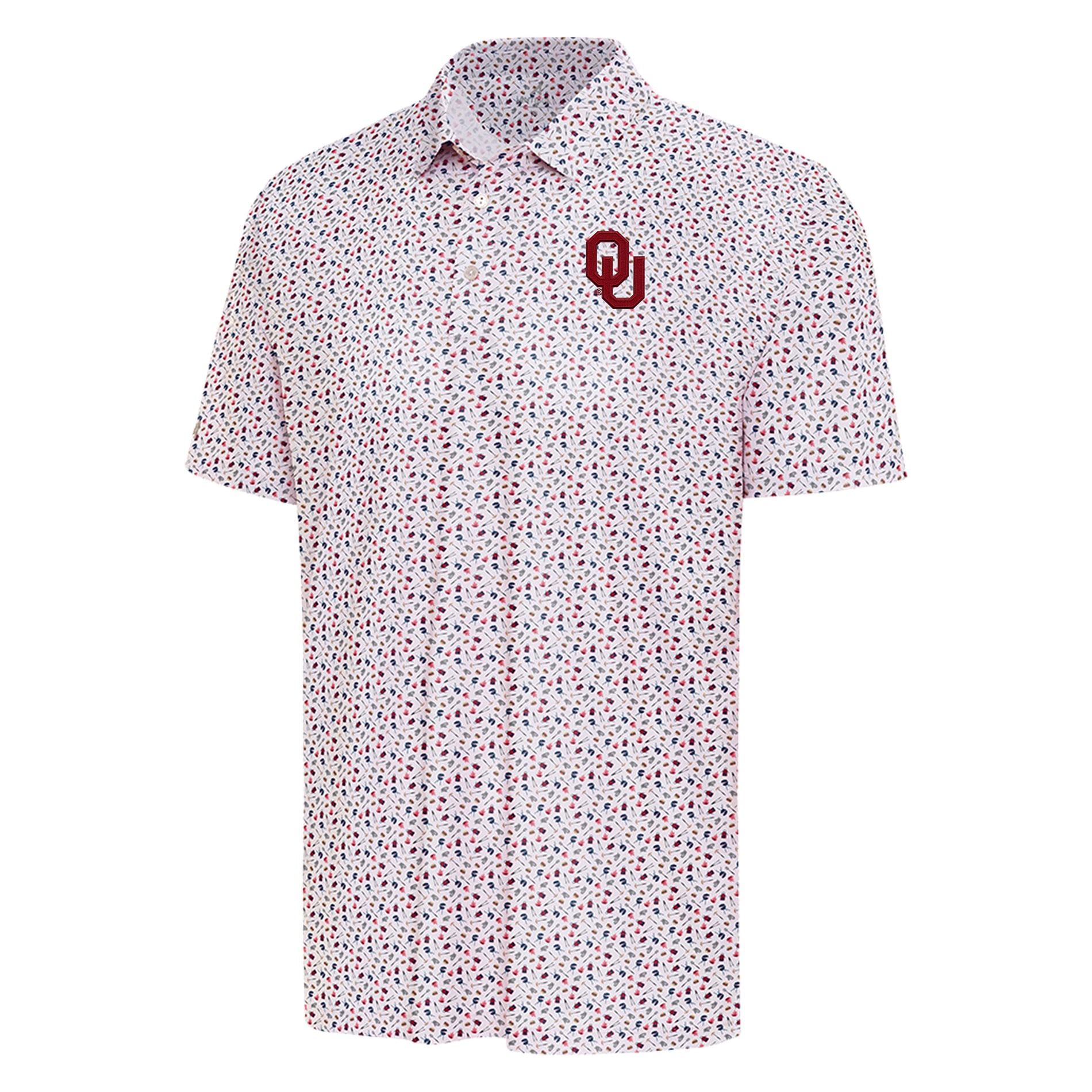 Men's Antigua Red Oklahoma Sooners Hero Polo
