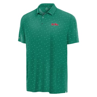 Men's Antigua Green Ole Miss Rebels Lucky Run Polo