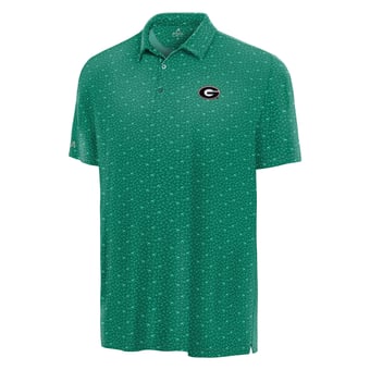 Men's Antigua Green Georgia Bulldogs Lucky Run Polo