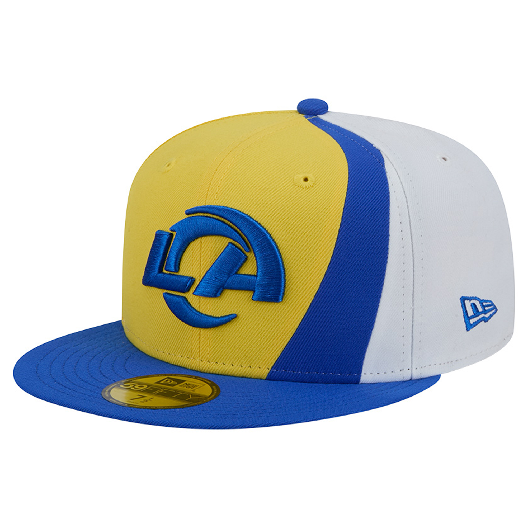 Men's New Era Gold/Royal Los Angeles Rams Shock 59FIFTY Fitted Hat