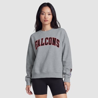 Atlanta Falcons Champion Women's Contrast Lined Sweatshirt - Heather Gray
