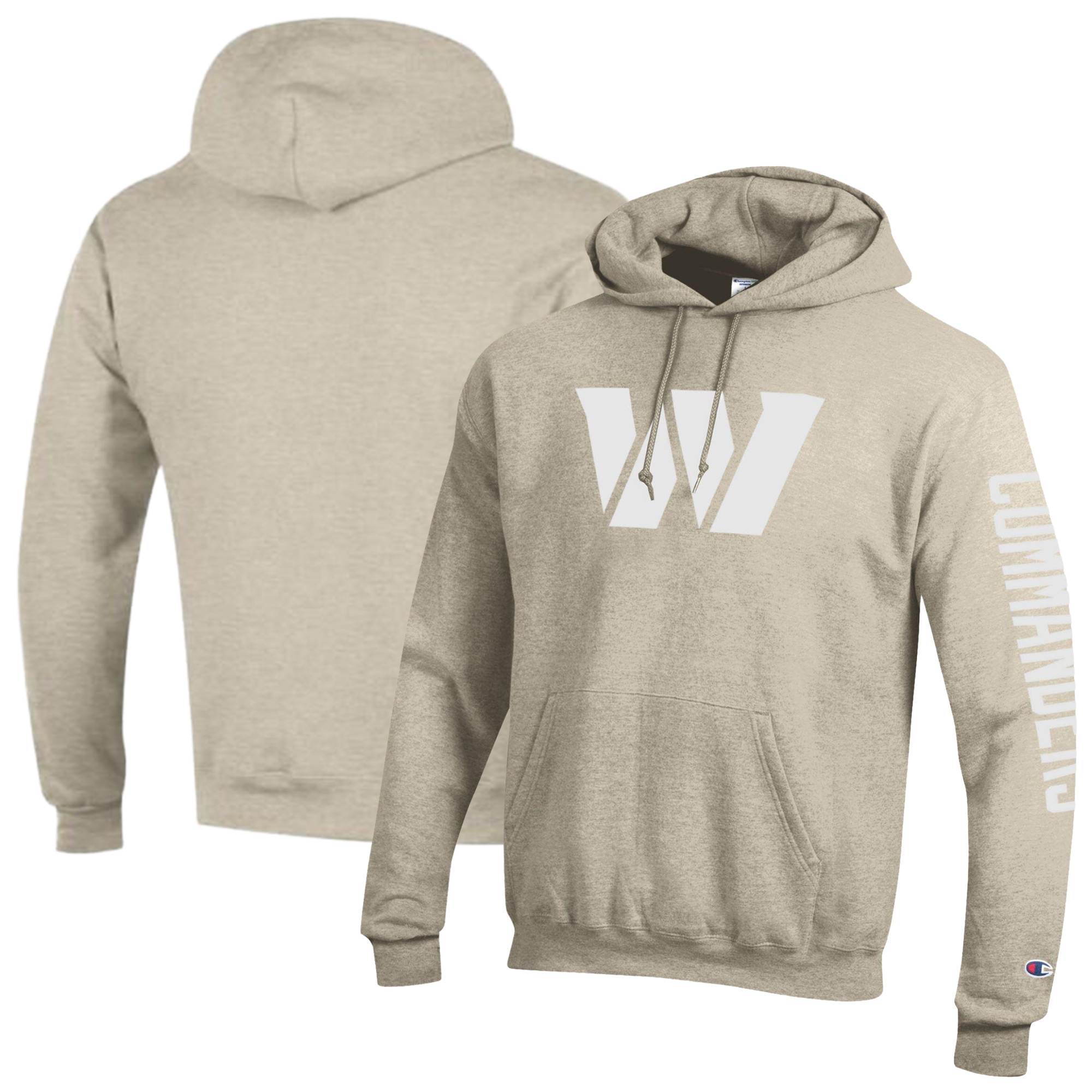 Men's Champion  Oatmeal Washington Commanders Powerblend Hoodie