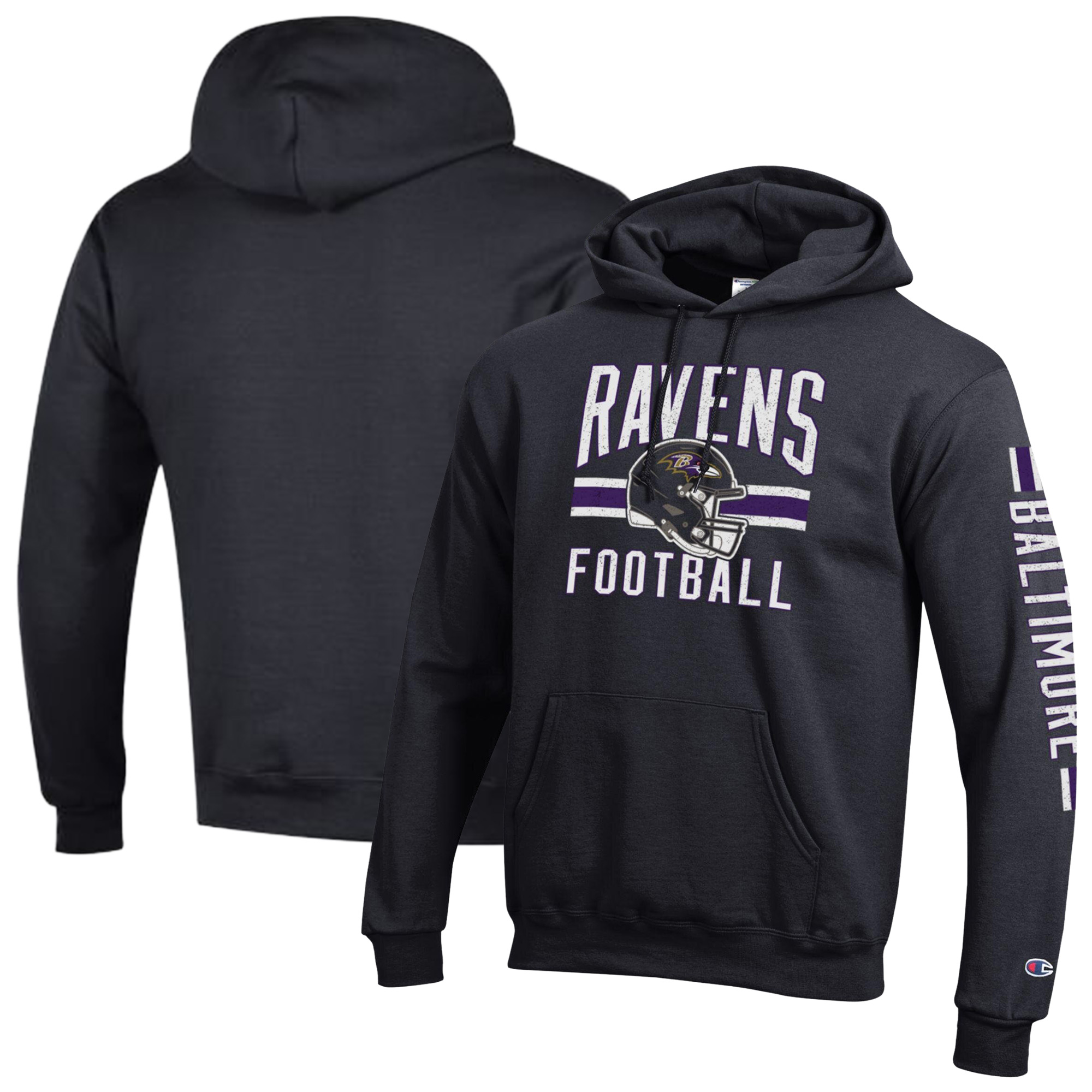 Men's Champion Black Baltimore Ravens Powerblend Hoodie