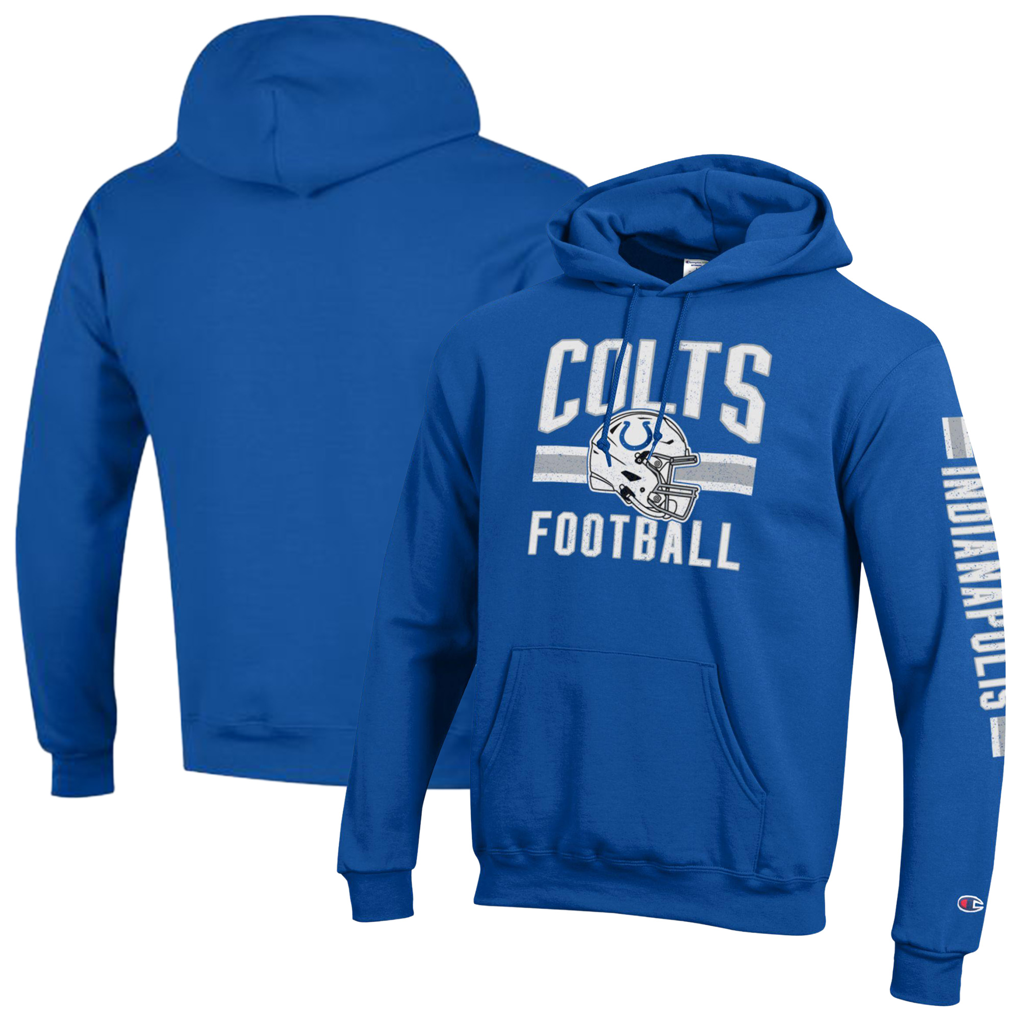 Men's Champion  Royal Indianapolis Colts Powerblend Hoodie